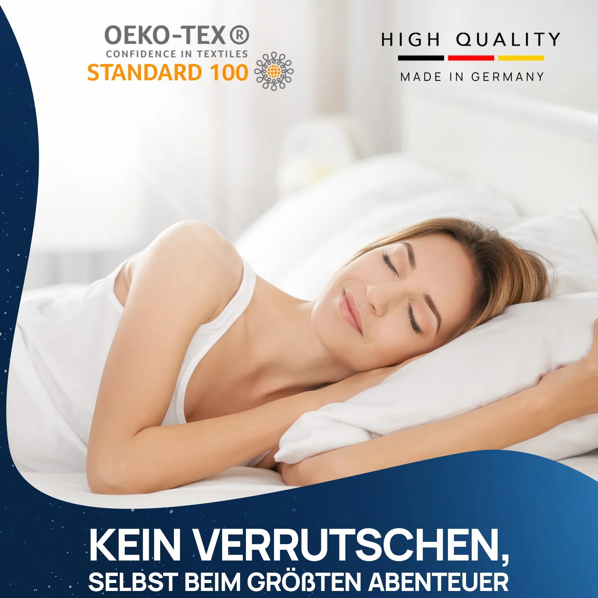 LILENO HOME Materassino antiscivolo per rete a doghe (90 x 200 cm) – Protezione sottile per materasso – in tessuto non tessuto antiscivolo come fermo per materassi – lavabile
