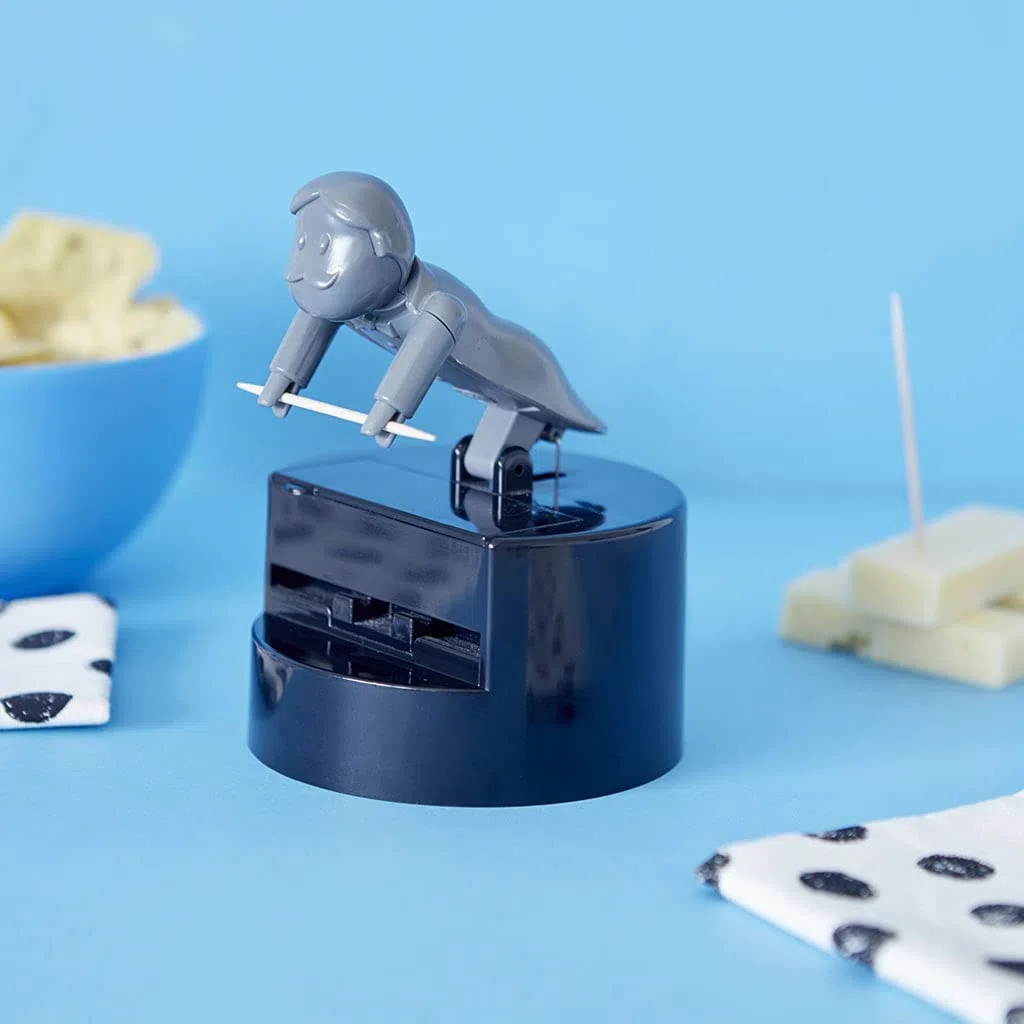 Balvi - Nestor porta stuzzicadenti. Dispenser automatico di stuzzicadenti. Con forma di maggiordomo.