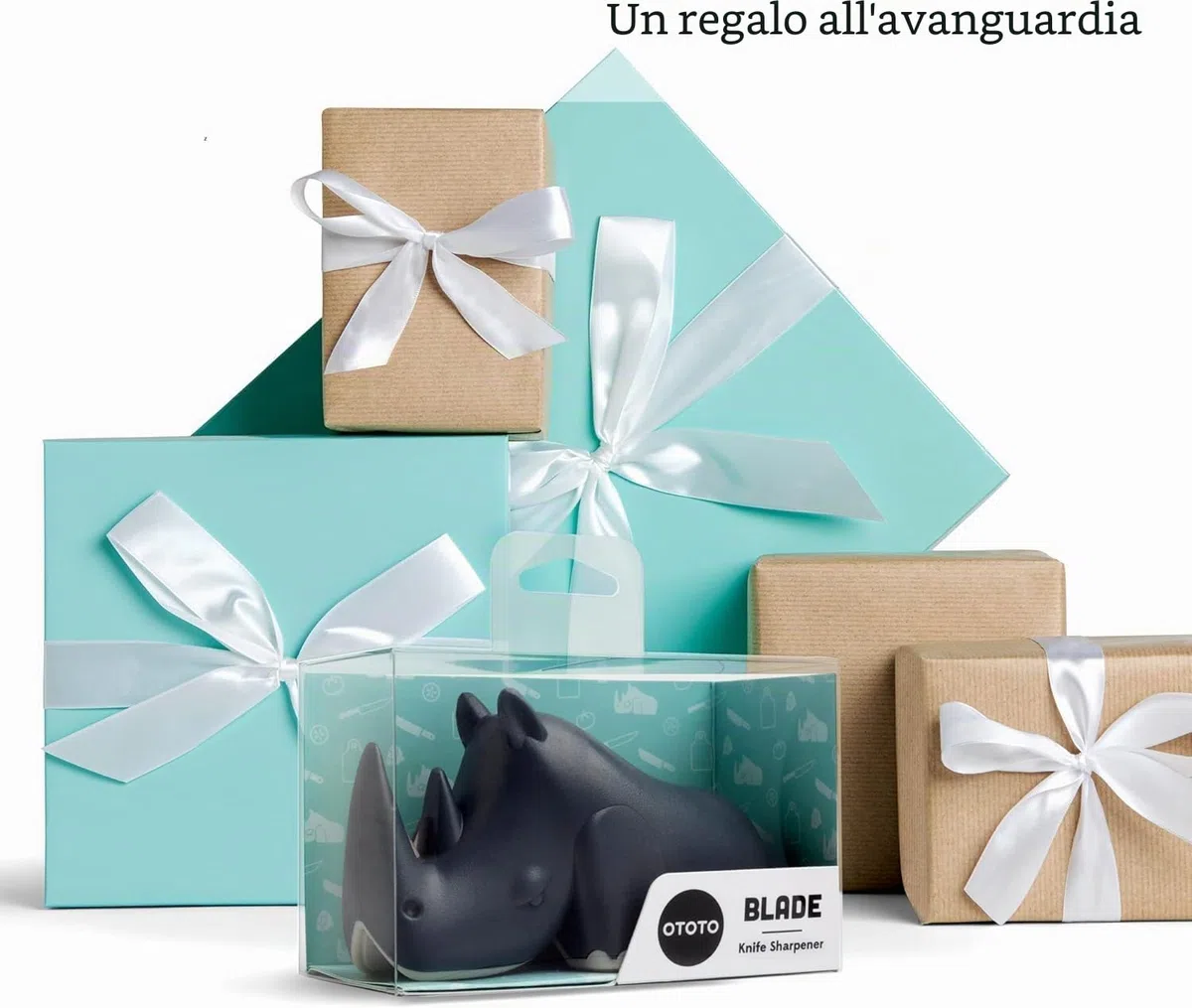 OTOTO Affilacoltelli a lama - Mantieni i coltelli più affilati con il miglior affilacoltelli - Fun Kitchen Gadgets senza BPA e lavabile in lavastoviglie - Dimensioni: 9,2 x 4,3 x 5,3 cm