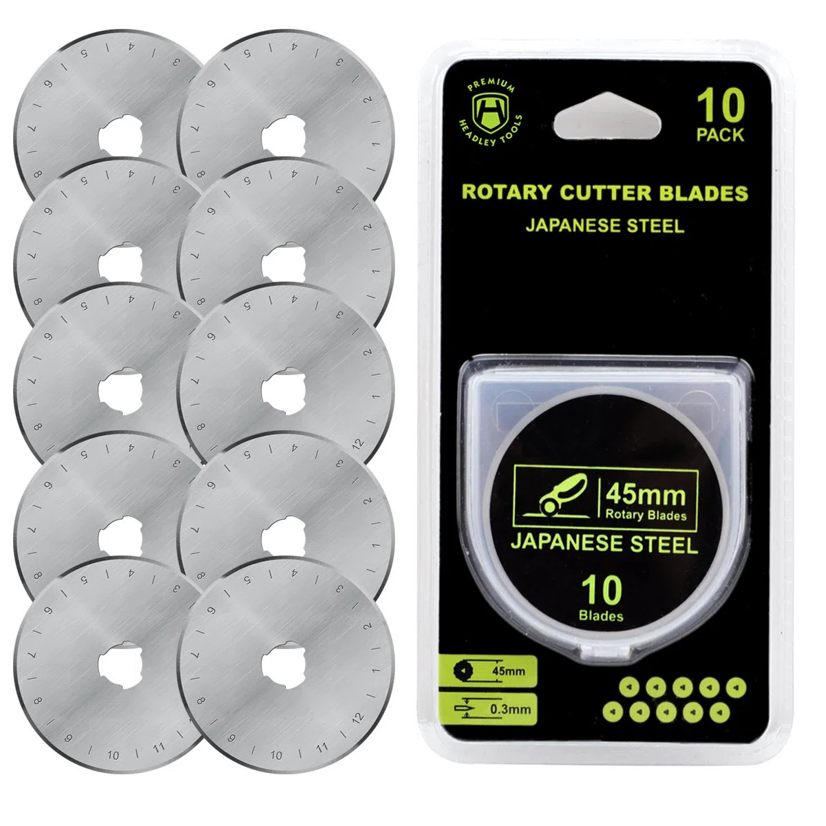 Headley Tools - Lama rotante da 45 mm (confezione da 10) adatta a tutte le frese rotanti da 45 mm