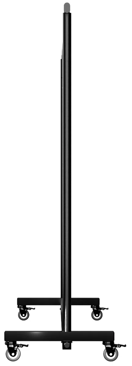 CLP Appendiabiti con Ruote Stabile Soran, Asta Regolabile in Altezza e Pieghevole, Stand Appendiabiti Metallo Nero Dimensione 150x50x188 cm