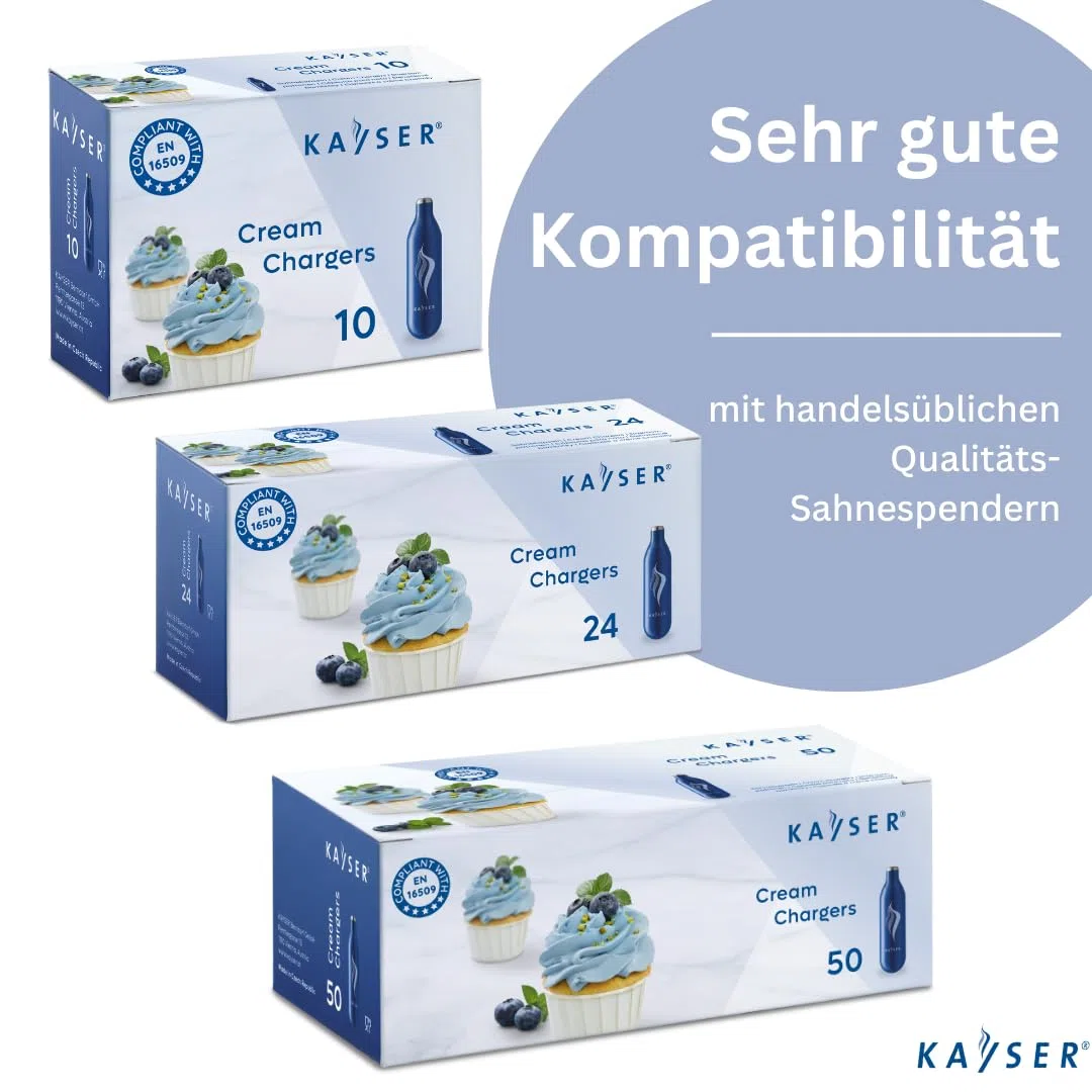 KAYSER K2227001 KAYSER-50 capsule per crema da 500 ml in acciaio riciclabile al 100% Made in EU per applicazioni fredde e calde