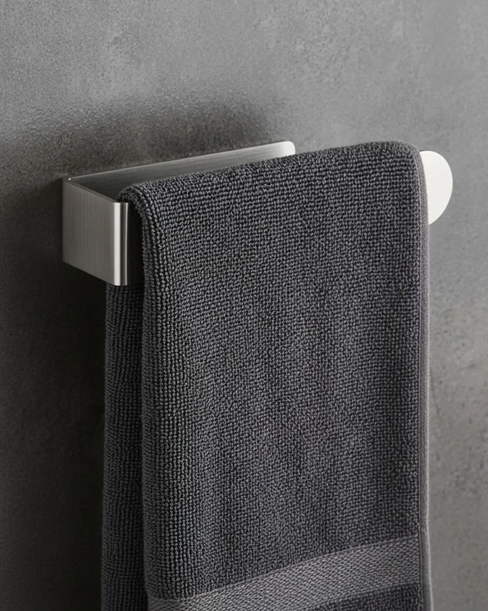 Porta Asciugamani Bagno - Acciaio Inossidabile - Adesivo Forte 3M - Nessuna Perforazione - Facile da Installare - Supporta Fino a 5 kg - Lunghezza 23 cm