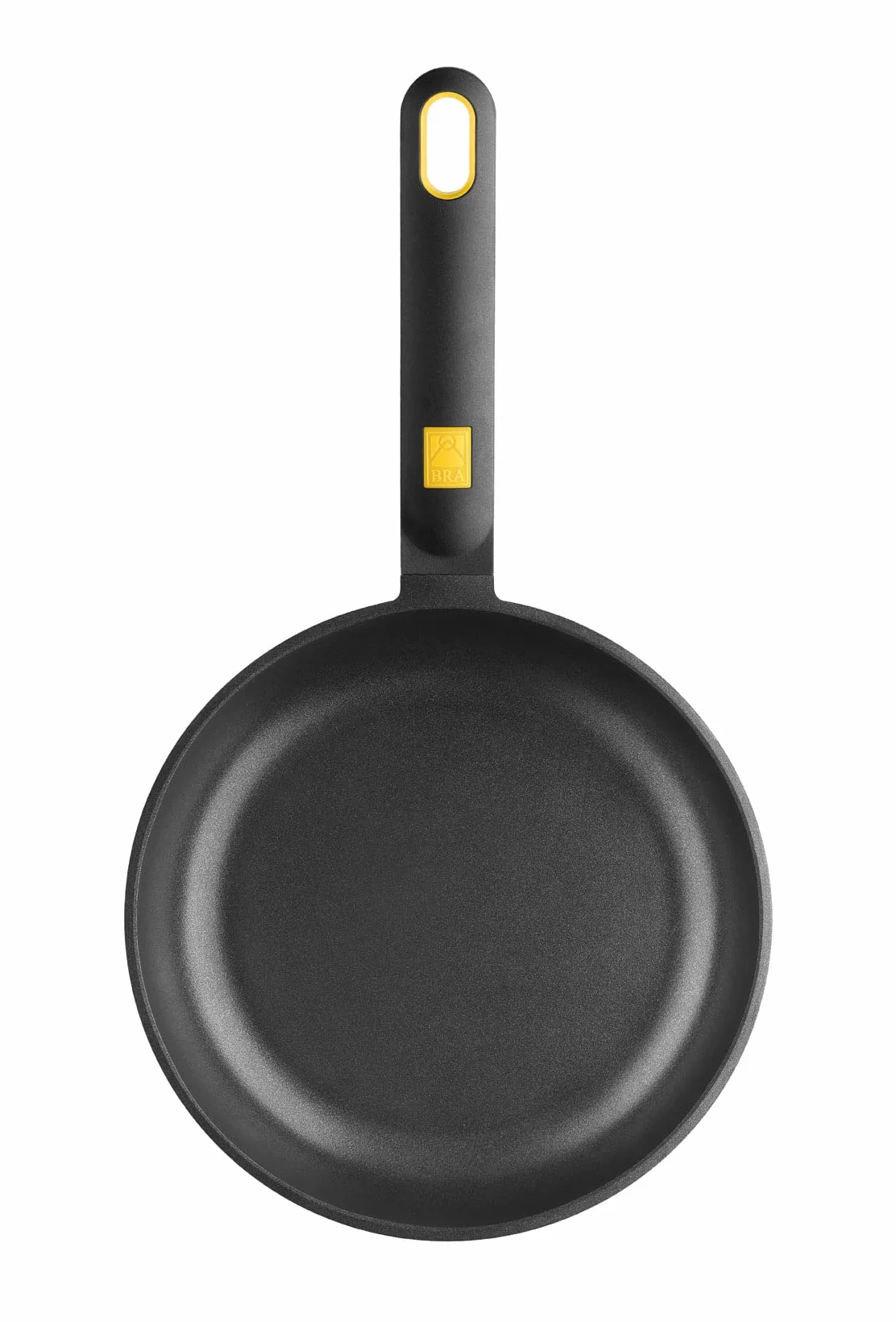 BRA Daily Pro | Padella 18 cm, nero e giallo, alluminio fuso, Full Induction, antiaderente a tre strati, Adatta a tutti i tipi di piani cottura