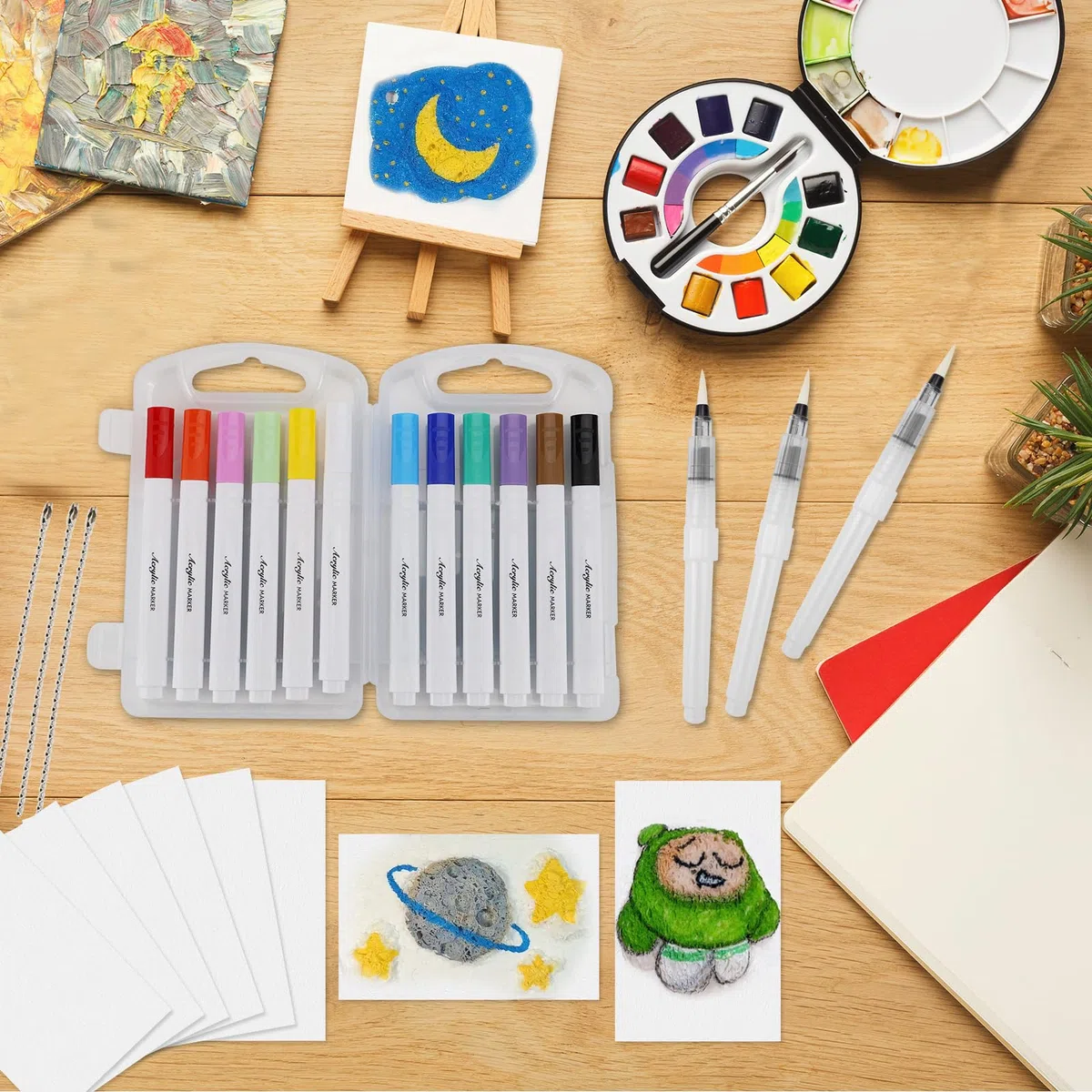 Magic Puffy Paint Art 3D Drawing Canvas Sponge, Foam, Texture Painting Paper Kit DIY Puffy Texture Paper