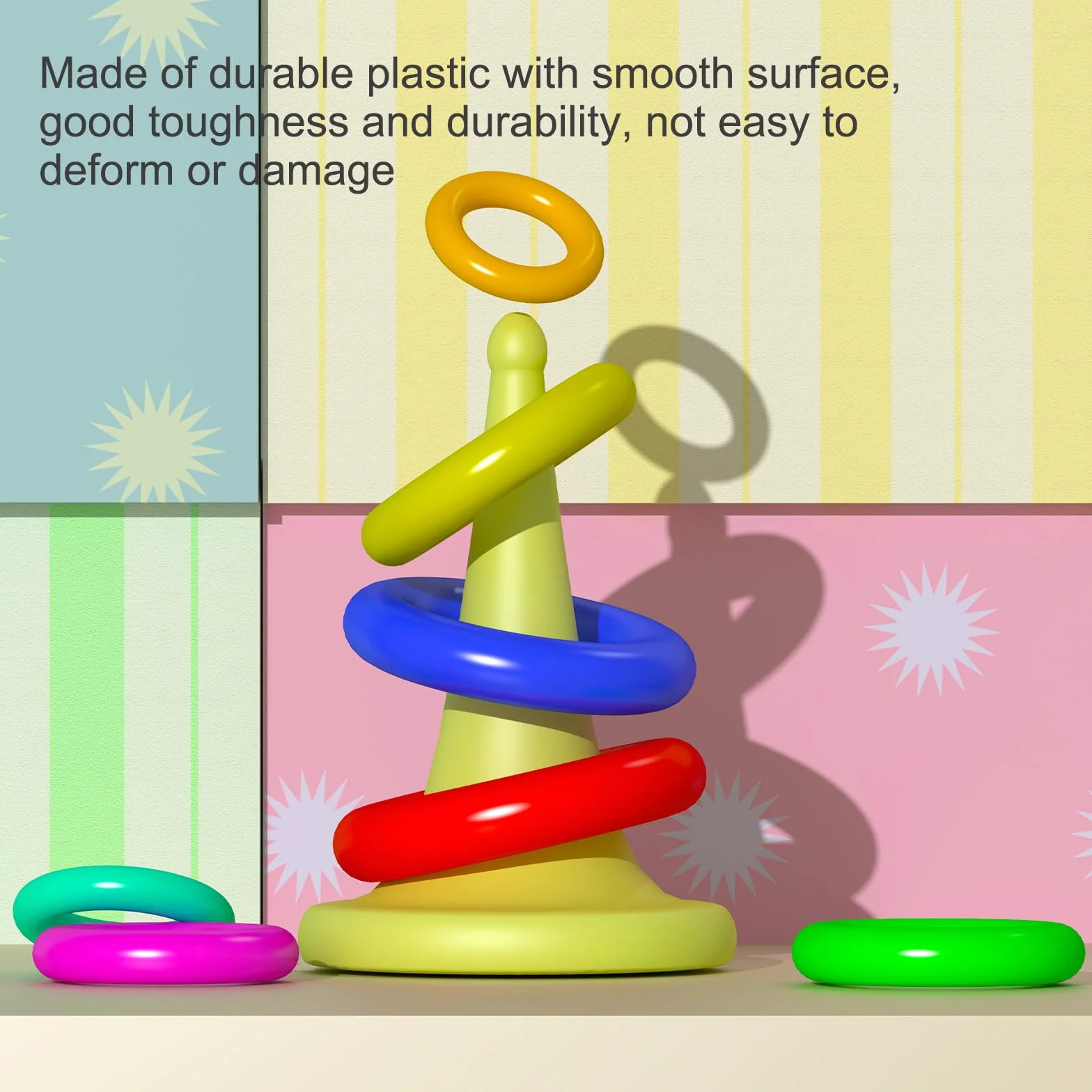 PATIKIL Anelli di plastica per bottiglie Anelli di Carnevale Cerchi di plastica per la velocità e l'agilità Pratica Outdoor Party Favor