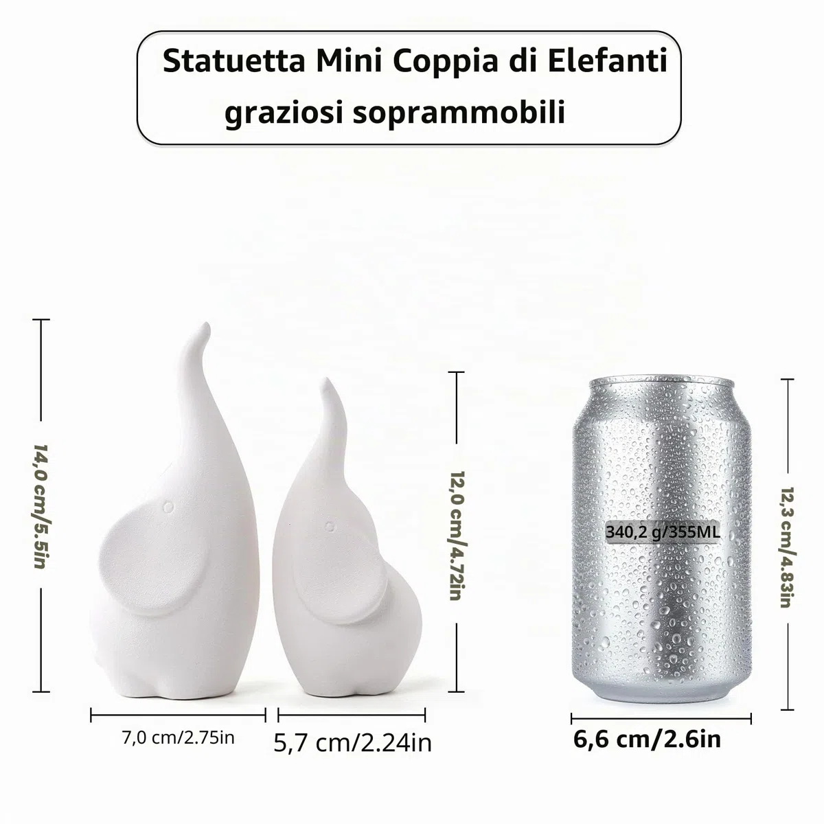 Statuette di elefante in ceramica con baule, coppia di coppie di elefanti amorevoli, scultura africana per la casa, elefanti di San Valentino, regali per donne, soprammobili per matrimoni