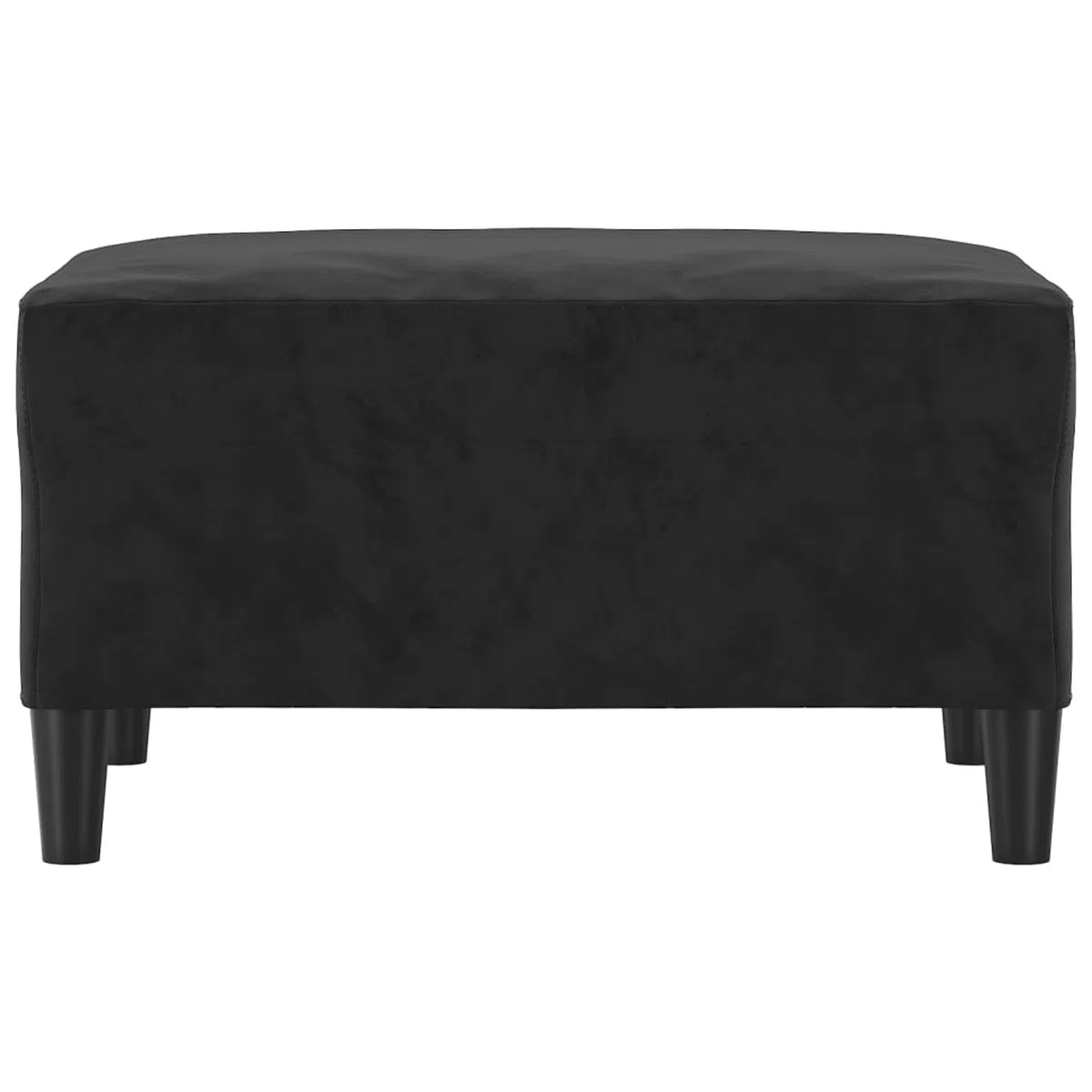 Gecheer Poggiapiedi Nero, per Riposo Gambe e Seduta aggiuntiva, 70x55x41 cm, Velluto 100% Poliestere con Struttura in Compensato, Imbottitura in gommapiuma, per Divano Poltrona Soggiorno Camera