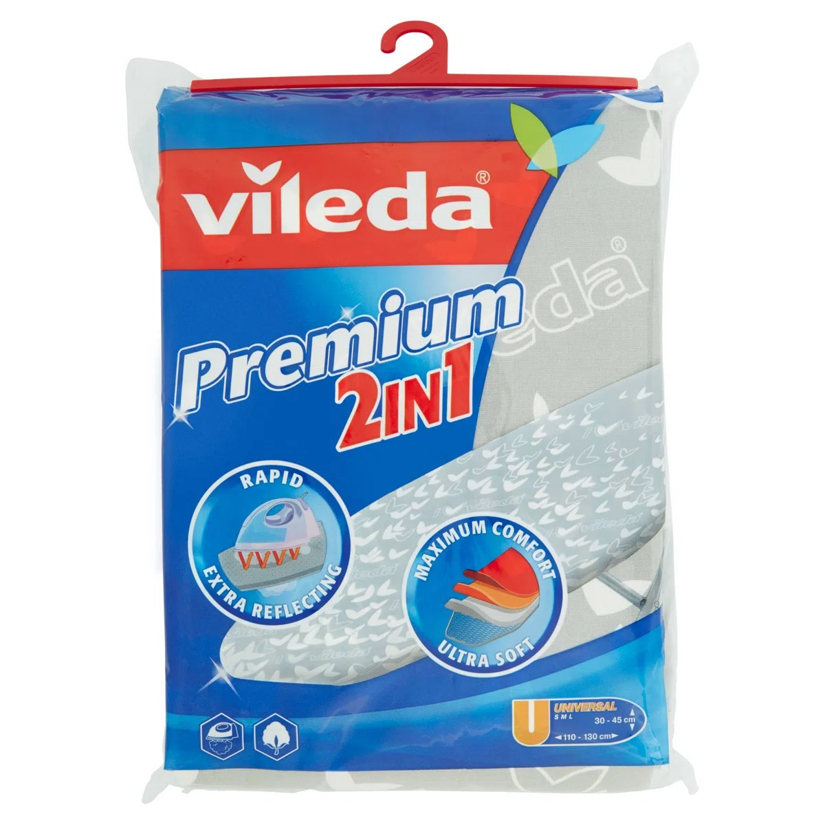 Vileda Telo Premium, Cotone, Grigio, 110-130 cm