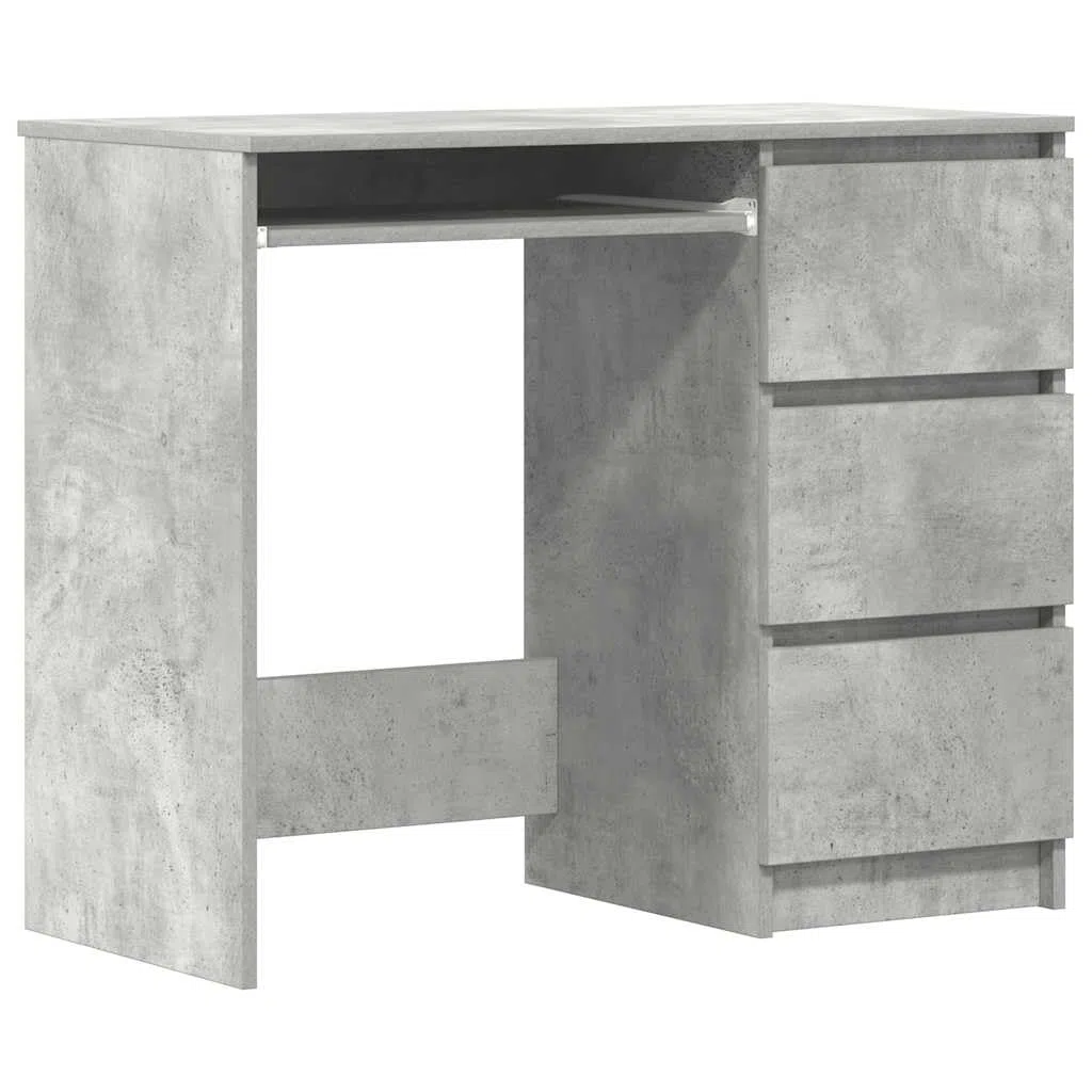 vidaXL Scrivania Grigio Cemento 90x45x76 cm in Truciolato