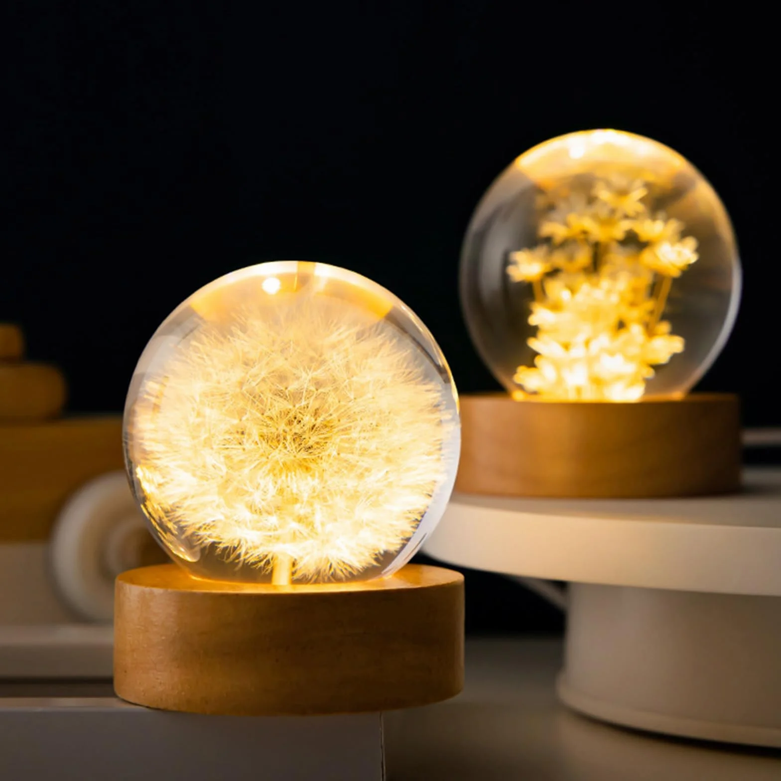 Sfera di Cristallo Stampi Sferici In Silicone con Due Porta Lampade DIY Sfera Lampada Resina Epossidica per Realizzare Vari Stili di Lampade a Sfera Stampo Profumatore Resina