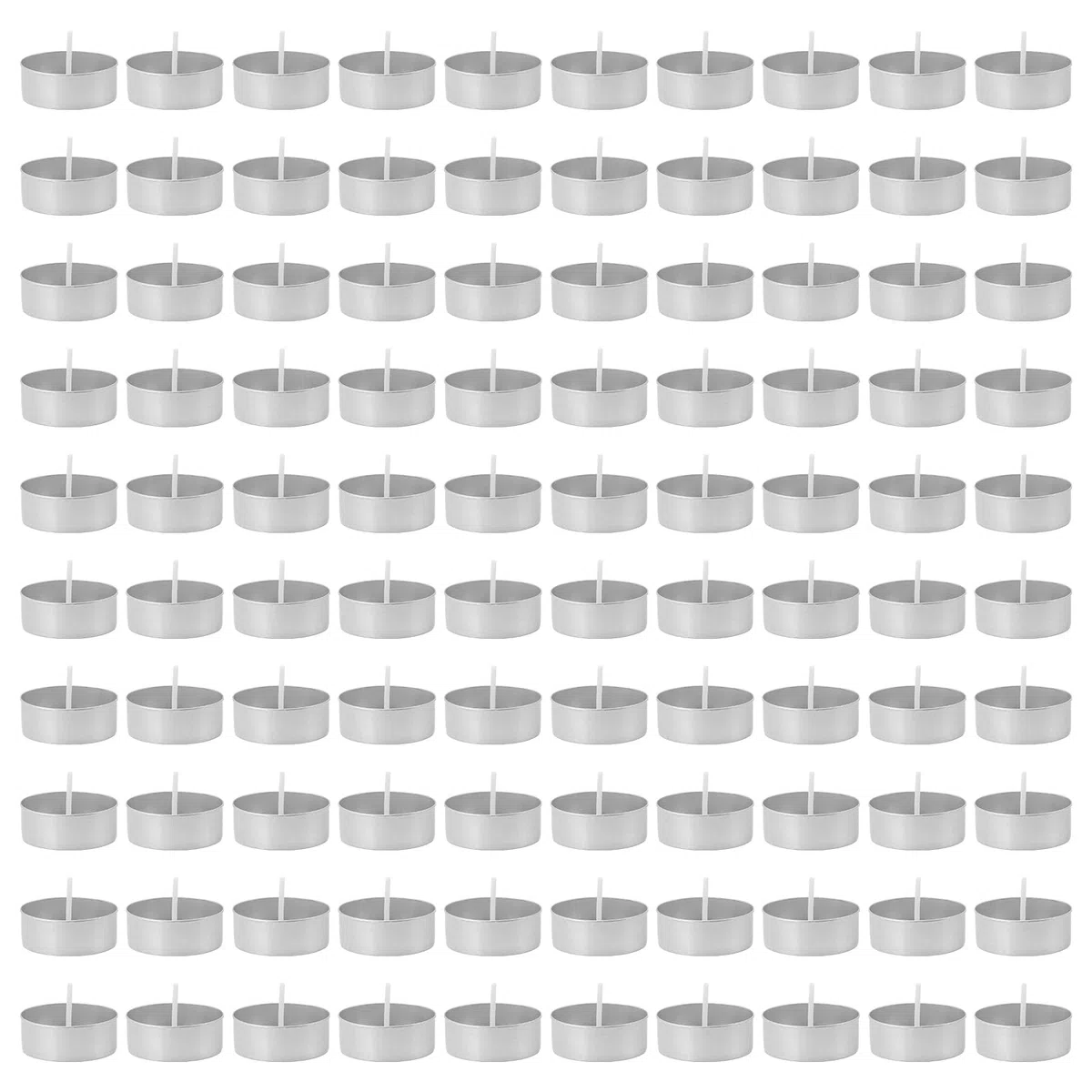 100 pezzi in alluminio - Bicchieri vuoti con 100 stoppini, portacandele standard per candele tealight fai-da-te, ideali per la produzione di candele