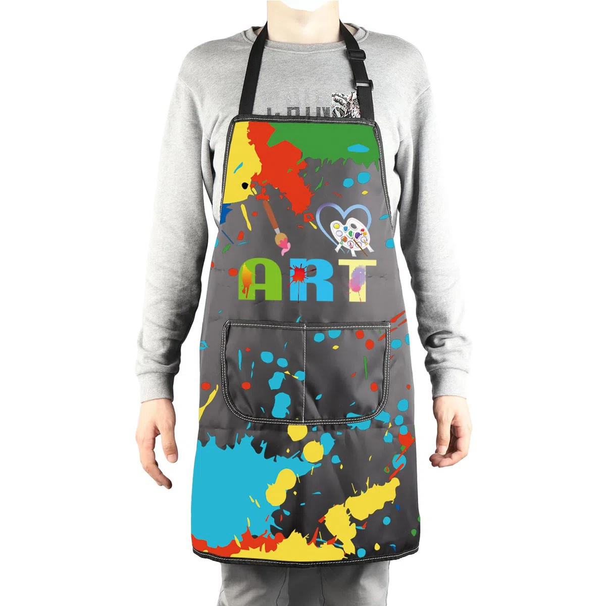 BNQL Grembiule da pittore con tasche per artisti pittori regali per amanti dell'arte regalo per insegnanti d'arte grembiule da pittore