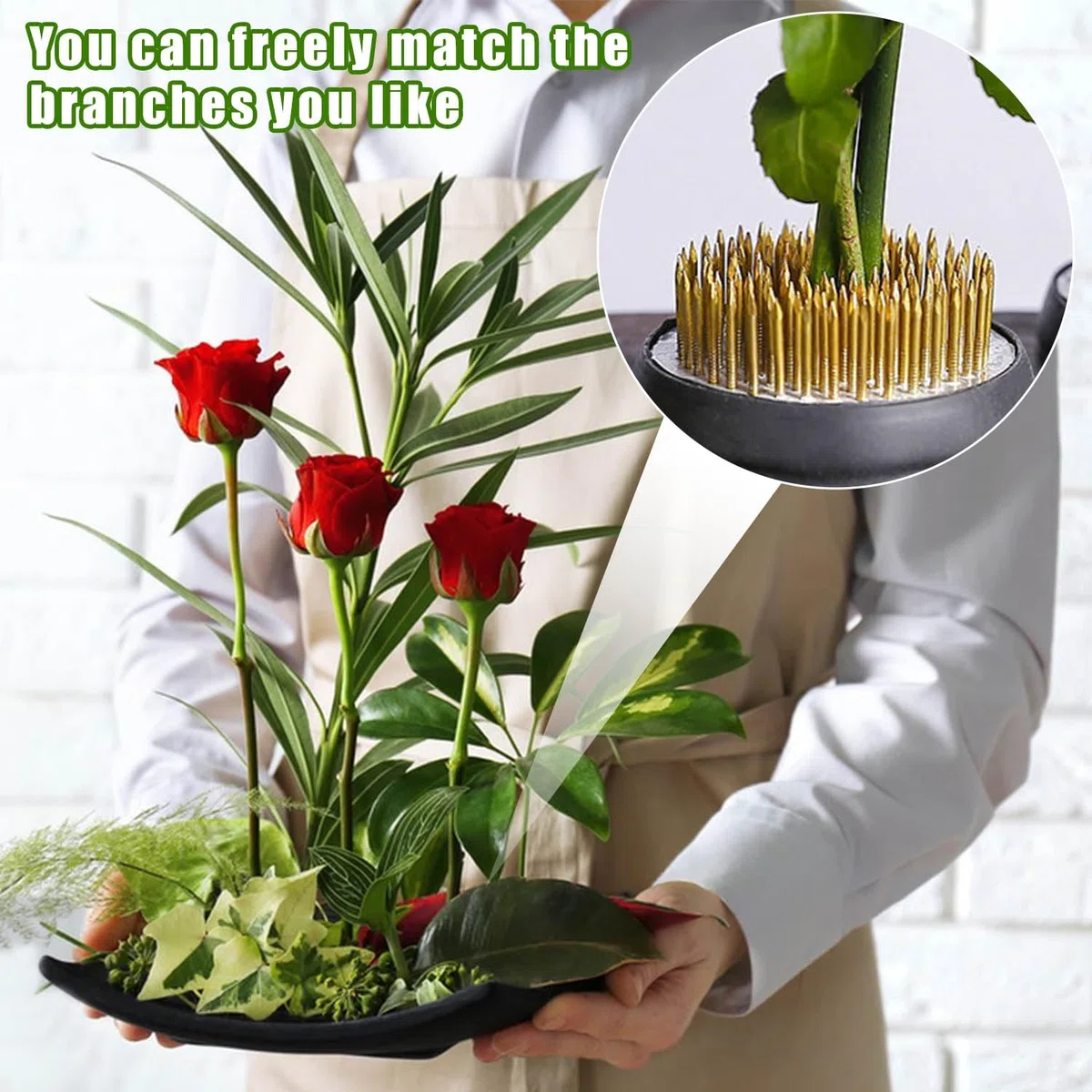 4 Pezzi Ikebana Kenzan, Rotonda Flower Ffrog, Acciaio Inossidabile Perno Disposizione Fiori, Disposizione dei Fiori Pin, Rana Fiore Adatto per Giardino Negozio Fiori Sala tè Soggiorno (23/34/40/50mm)
