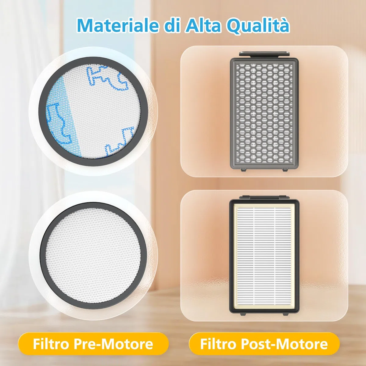 Funnytime Filtro HEPA per aspirapolvere ciclonico Rowenta Powerline Extreme RH8021WB RH8037WA RH8055WA RH8121WB RH8133WA RH8147WA RH8155WA RH8165WA, (Confronta ZR903601), 2 set