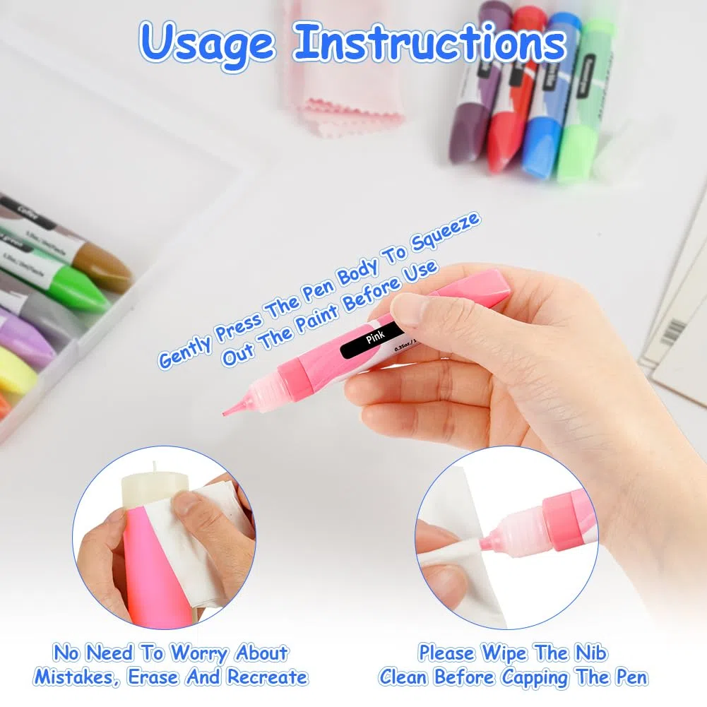 12 Pezzi Penne per Candele, 10ML Penne per Candele Colorate, Set di Penne Candela, Sicuro e Non tossico, Adatto per Dipingere e Decorare Ceramica, Cartone, Tessuto e Vetro