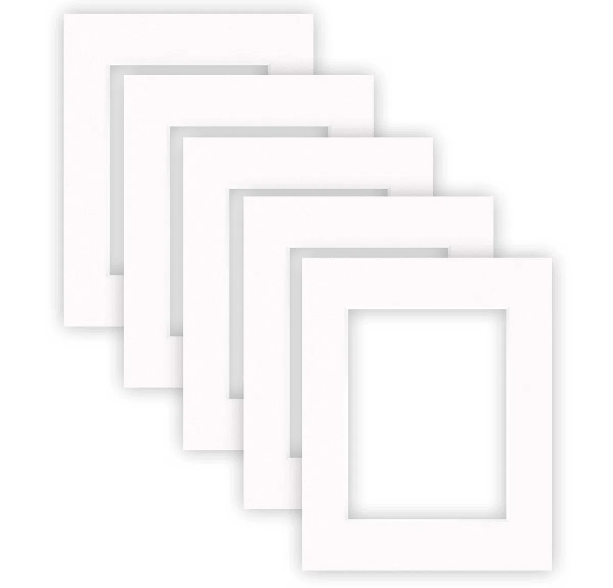 nielsen Conservation Cartoncino Passepartout 1,5 mm, set di 5, formato esterno 24x30 cm per formato immagine 15x20 cm, bianco puro liscio