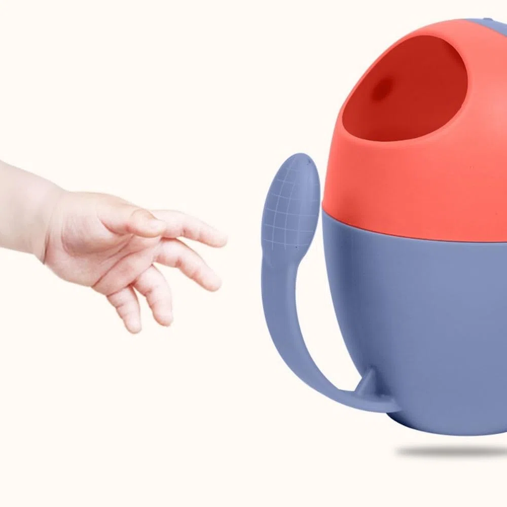 Tazza di Shampoo,Coppa per Shampoo Tazza per Shampoo Doccia Bath Shower Cup Shampoo Rinser Brocca per Bambini e Anziani, Blu
