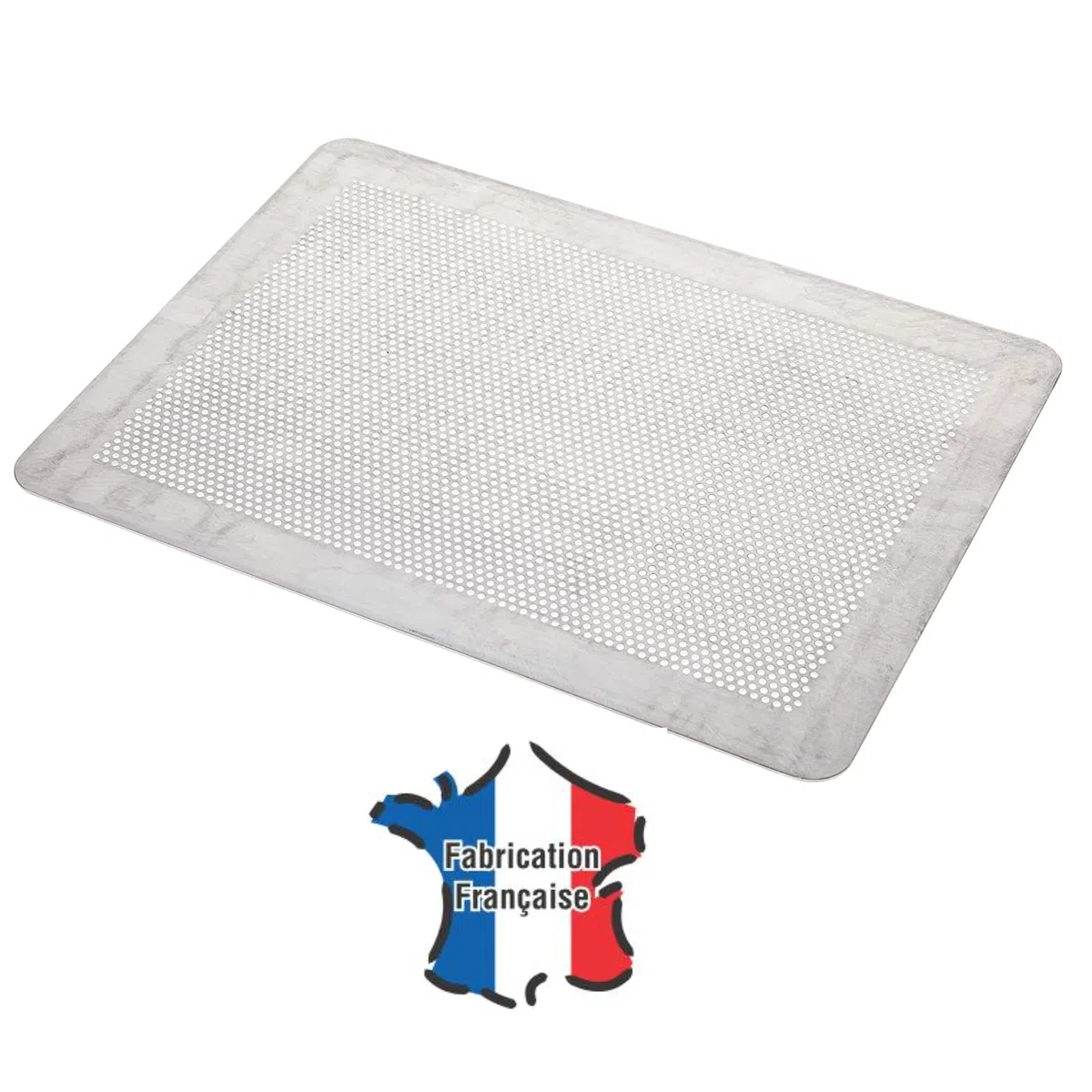 Mali'S 43034 – Piastra per pasticceria perforata, piastra in alluminio, senza bordi grigio, 40 x 30 cm, spessore 1,5 mm