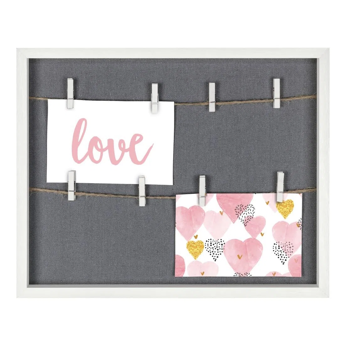 Hama Cornice portafoto Muro con cordino e pinze, bianco, 29,5 x 36,5 cm