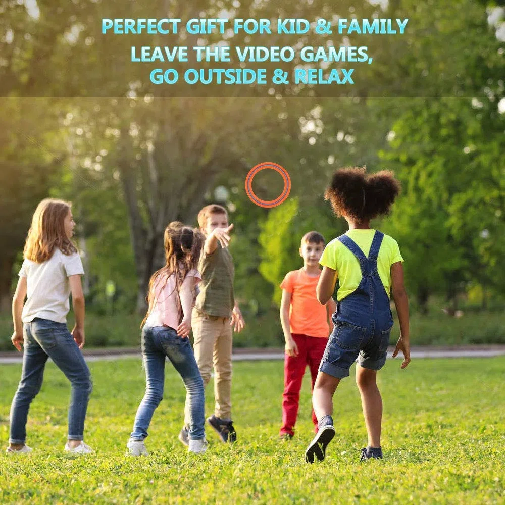 3 pezzi Flying Ring, Anelli da Lancio Premium, giochi da esterno per bambini, giochi all'aperto, giocattoli da mare, giochi spiaggia adulti, volo dritto per Bambini e Adulti（Blu, rosa e turchese）25cm