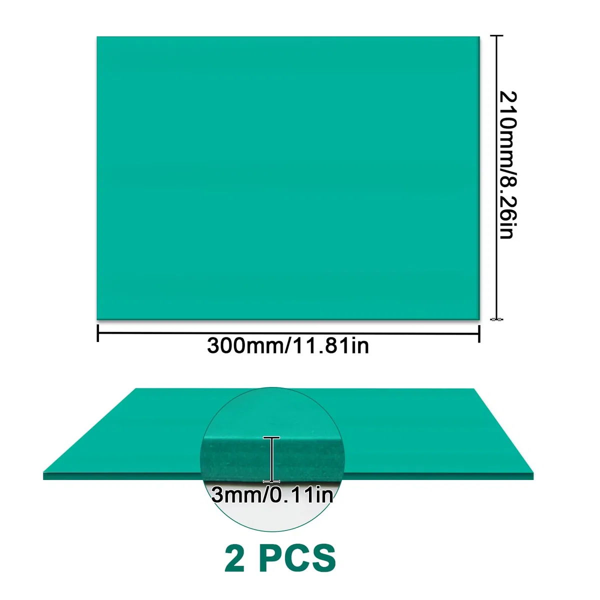 LPZMPZ 2 Pz Linoleum per Incisione Fogli di Gomma A4 Gomma Eva Morbida per la Realizzazione di Stampe, Stampa su Linoleum 21 x 30 cm (Grüner)