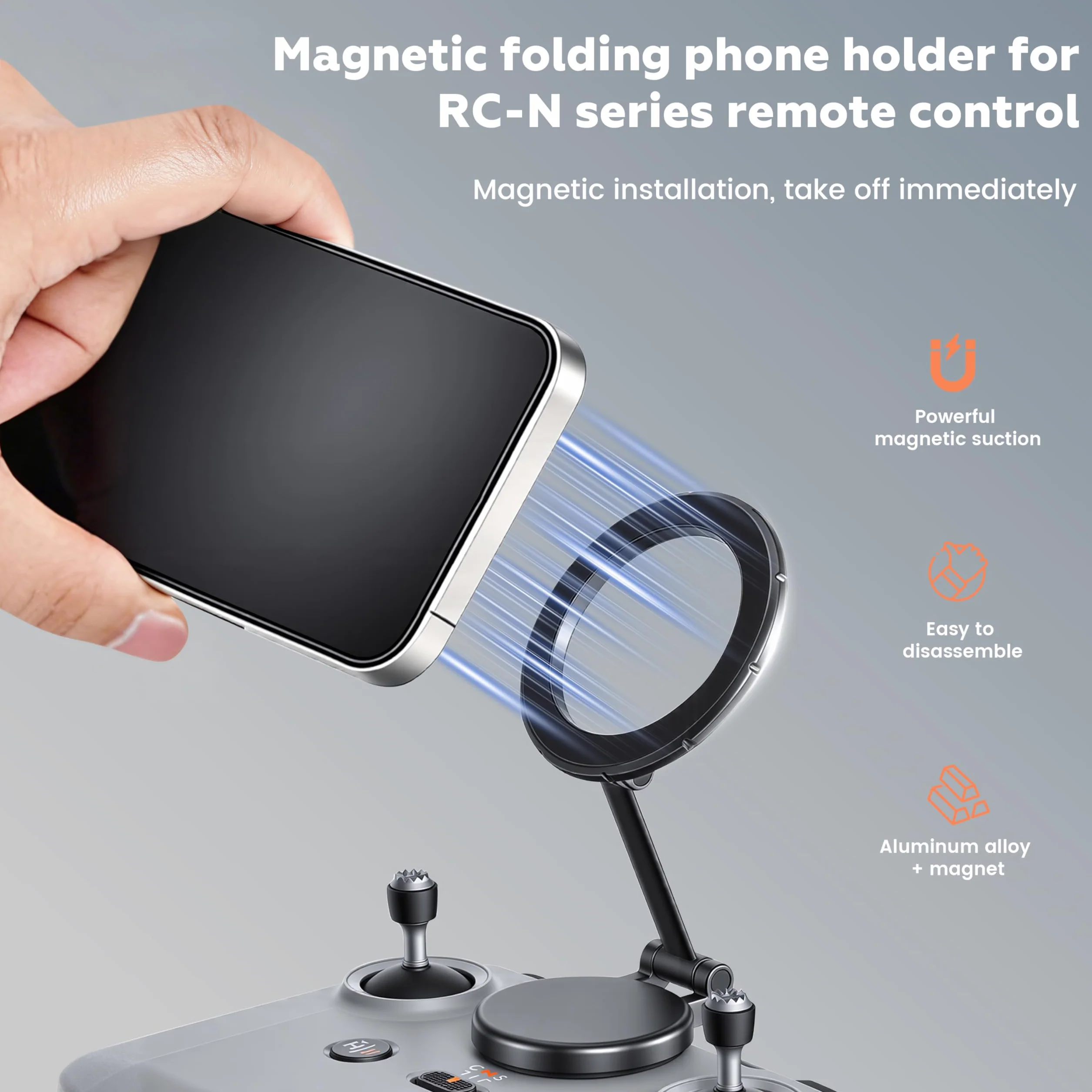 STARTRC Supporto magnetico regolabile per telecomando RC-N1 / N2 / N3 per DJI LITO X1/Neo/Mini 4 Pro/4K/3/2/2 SE Air 3S/3 droni accessori