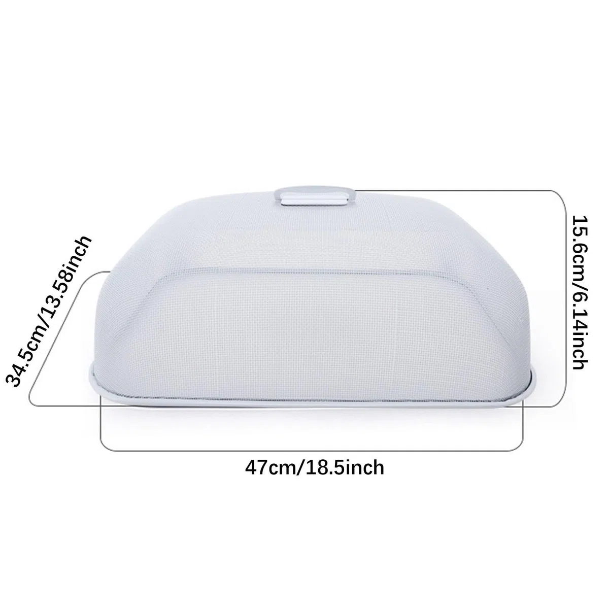 Baoblaze Copertura per Alimenti a Maglia Fine, Rete Copripiatti, Articoli Da Cucina, Tenda Rettangolare per Alimenti, per Riunioni Al Chiuso E All'aperto, Bianco