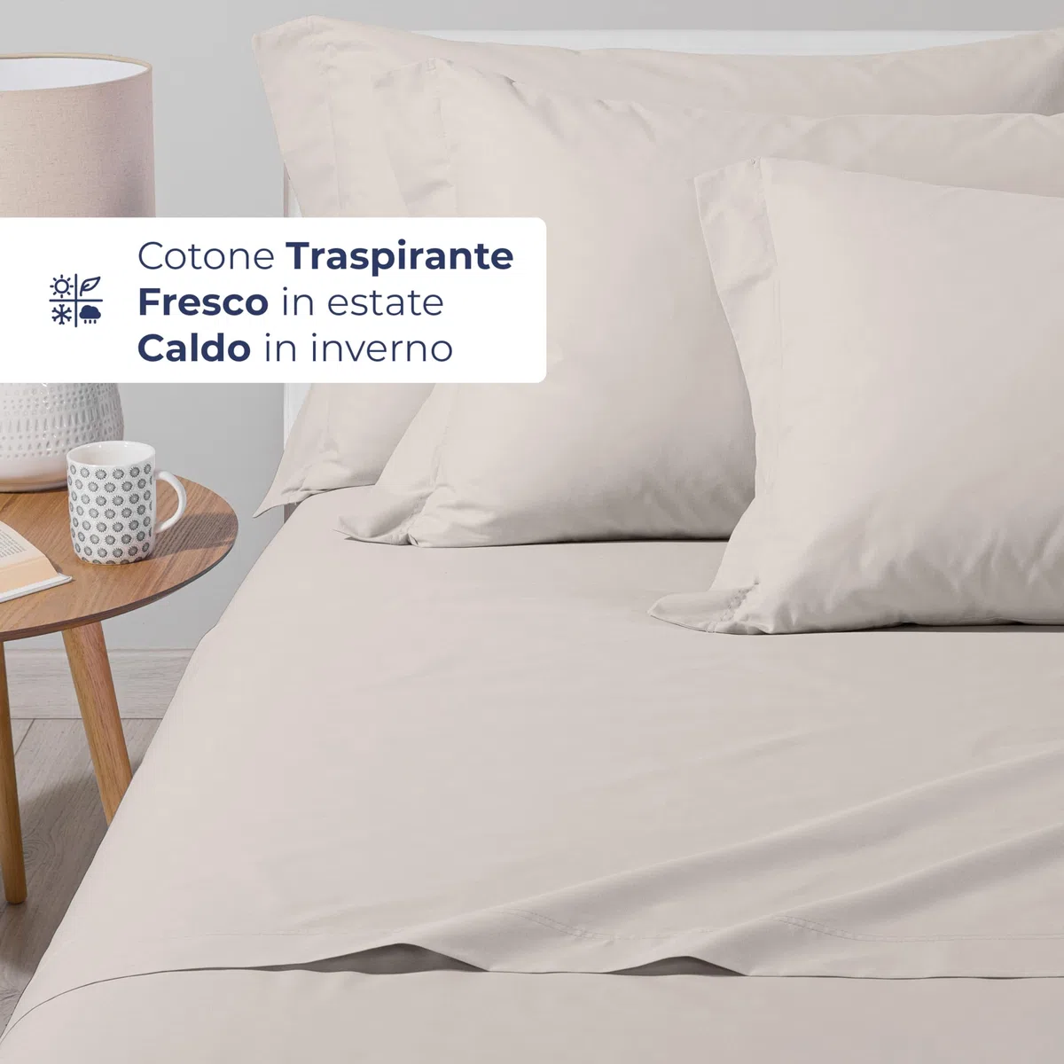 Caleffi - Lenzuola Matrimoniali Cotone 180x200 - Completo Lenzuola Matrimoniali Cotone con Angoli - Morbido, Traspirante e Ipoallergenico - Colore Vivo - Certificato Oeko Tex