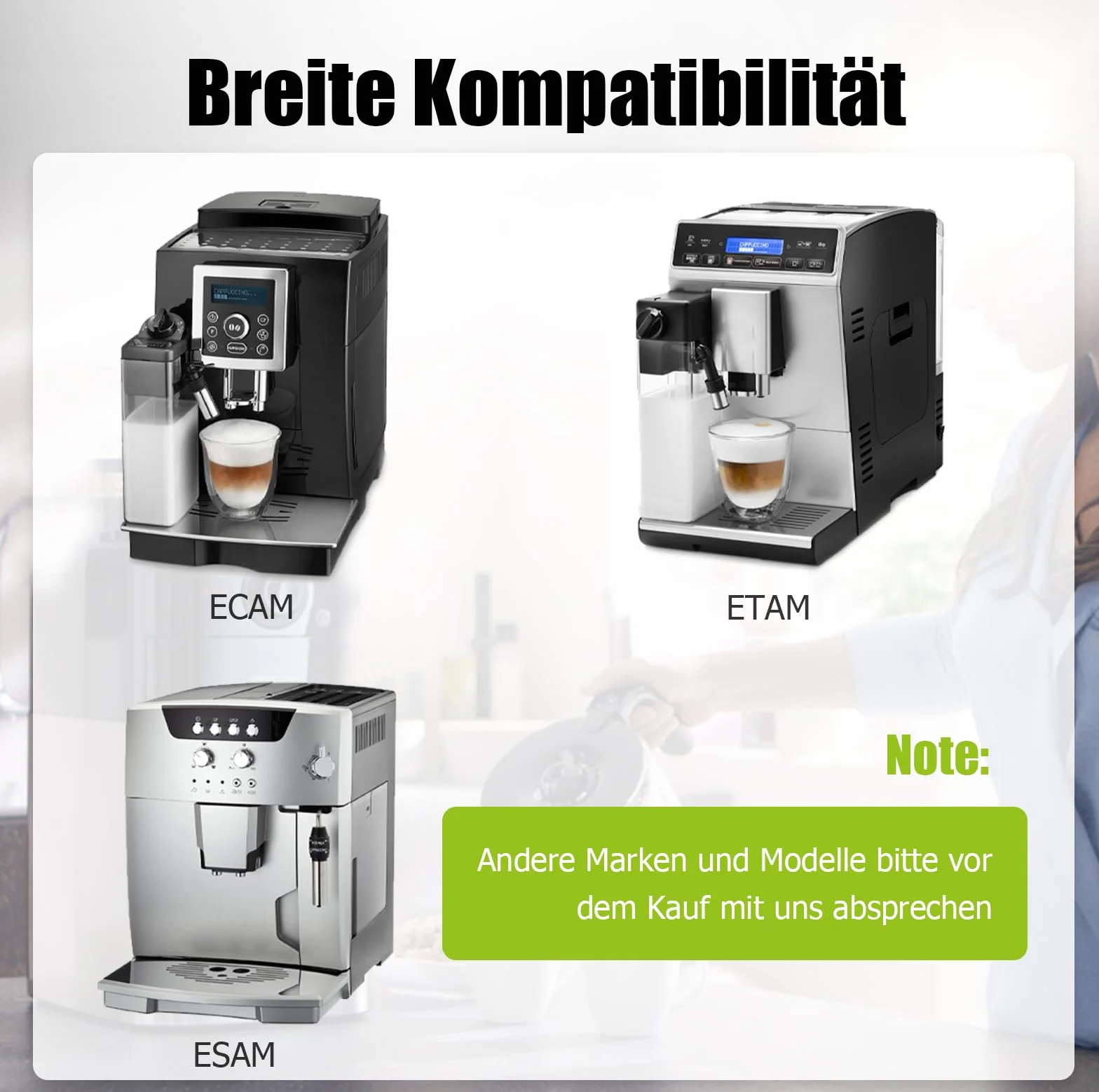 Ancable Set di 40 guarnizioni O-ring con spazzole per la pulizia, kit di manutenzione, anello di tenuta compatibile con macchine da caffè automatiche DeLonghi ESAM/ECAM/ETAM, per unità di erogazione