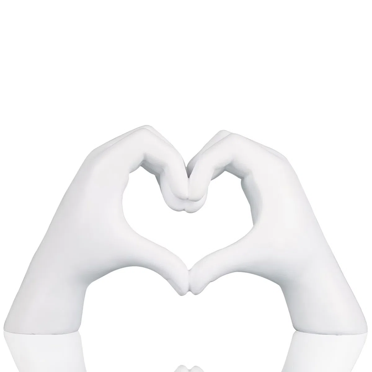 Scultura a forma di cuore a mano, statua moderna con gesto romantico, statua decorativa per soggiorno, ufficio e camera per matrimoni creativi (donna)