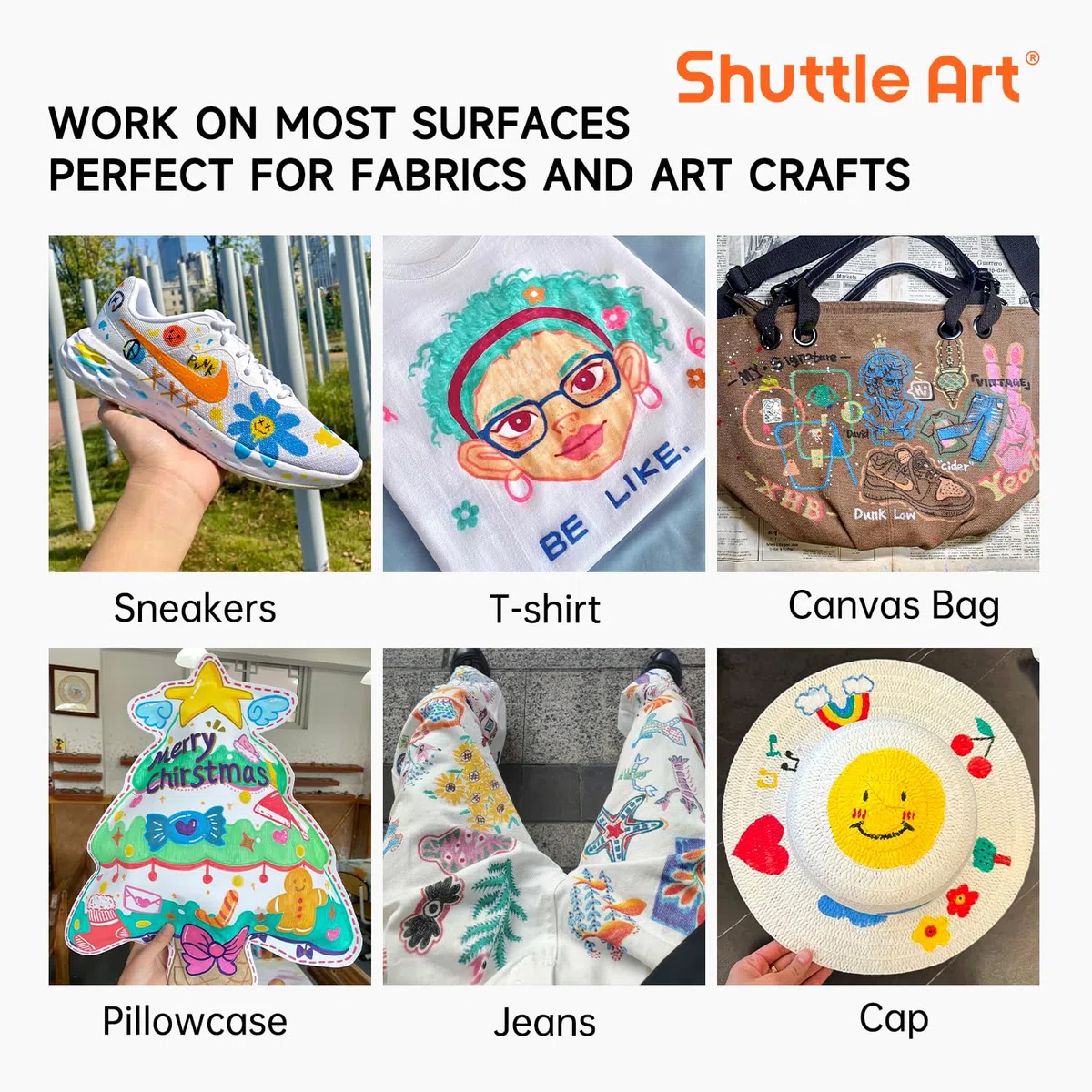 Shuttle Art Pennarelli per colori acrilici 36 colori, pennarelli per pittura a secco ad acqua a basso odore per roccia, legno, metallo, plastica, vetro, tela, ceramica