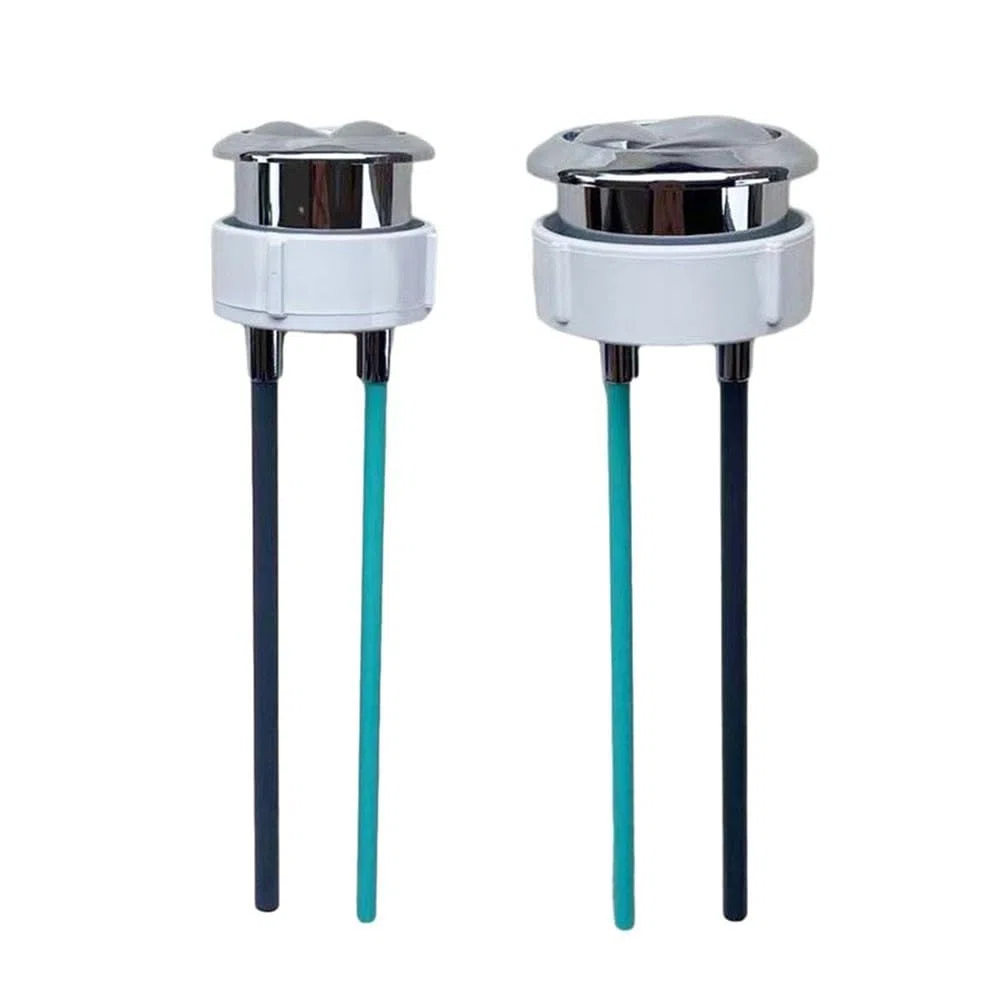 Pulsante di scarico doppio per WC Geberit, asta regolabile in argento (38 mm)
