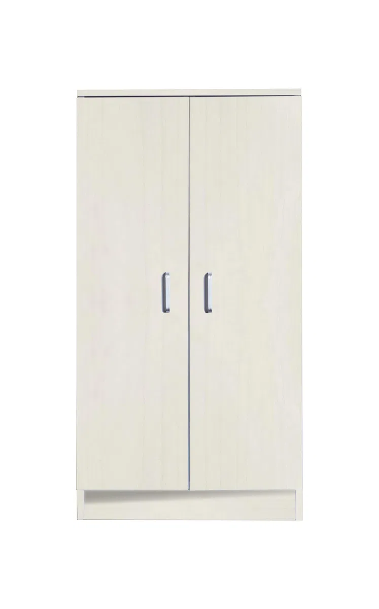 eacommerce Mobile Armadio Multiuso in Legno Scarpiera 2 Ante 6 Ripiani 55x36x108H cm (Bianco Nordico)