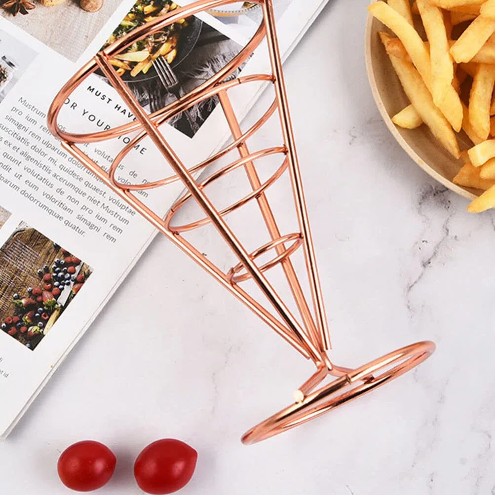 UKCOCO 2pezzi Portaconi per Fritte Inossidabile per Snacks e Antipasti Speciali Come Matrimoni e Snack