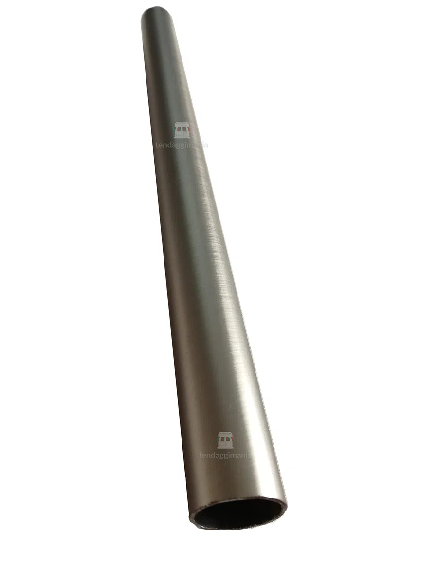 Asta Tubolare Bastone Tenda MM 20 in ferro Robusto Alta Qualità, Ideale Per TENDE Interno e Doccia. Misura: 200 CM, NICHEL SATINATO