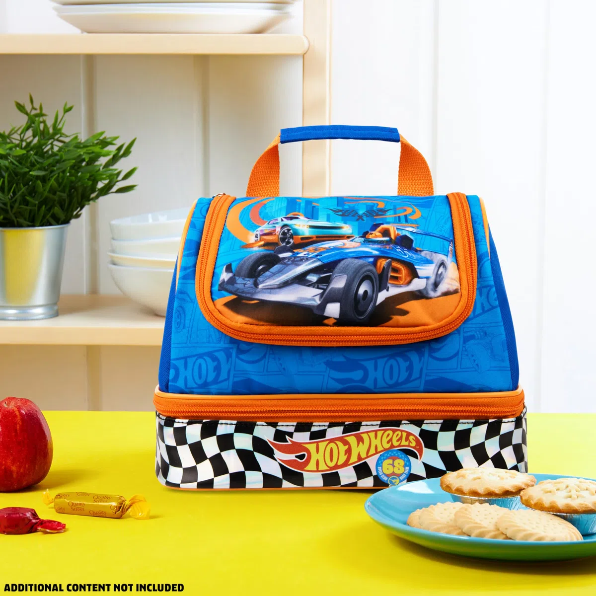 Get Trend Hot Wheels Borsa Porta Pranzo Bambini Adolescenti Adulti Isolato Porta Pranzo con Scomparti Porta Merenda per Picnic Lavoro Scolastico (Blu Hot Wheels)