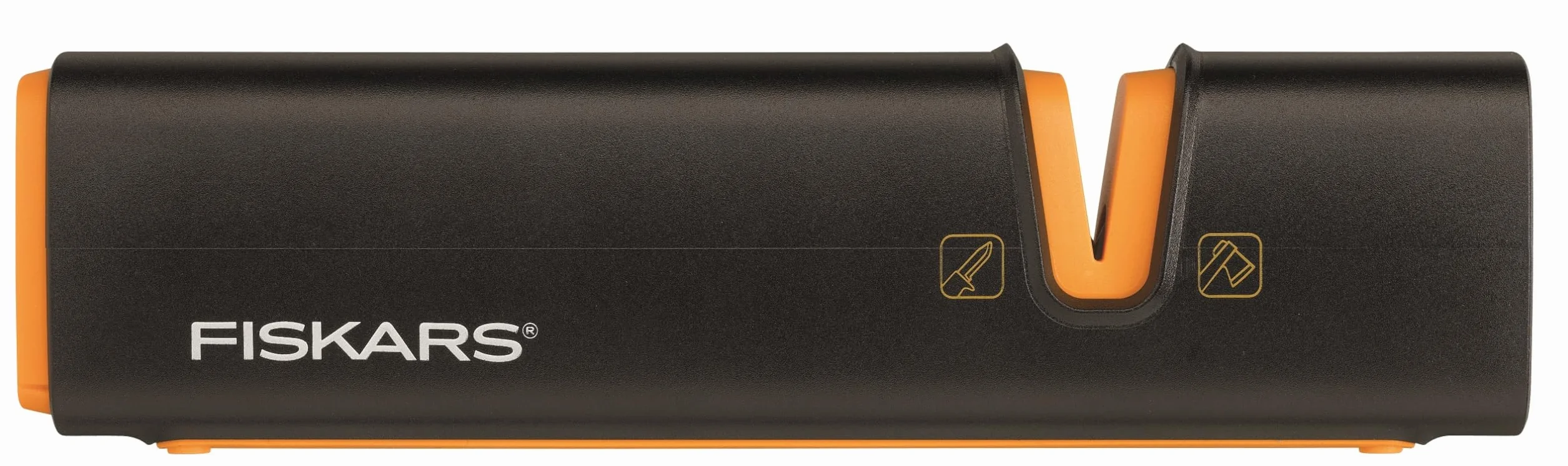 Fiskars Affilalama per asce e coltelli, Mola in ceramica/Scatola in plastica rinforzata con fibra di vetro, Nero/Arancione, Xsharp, 1000601