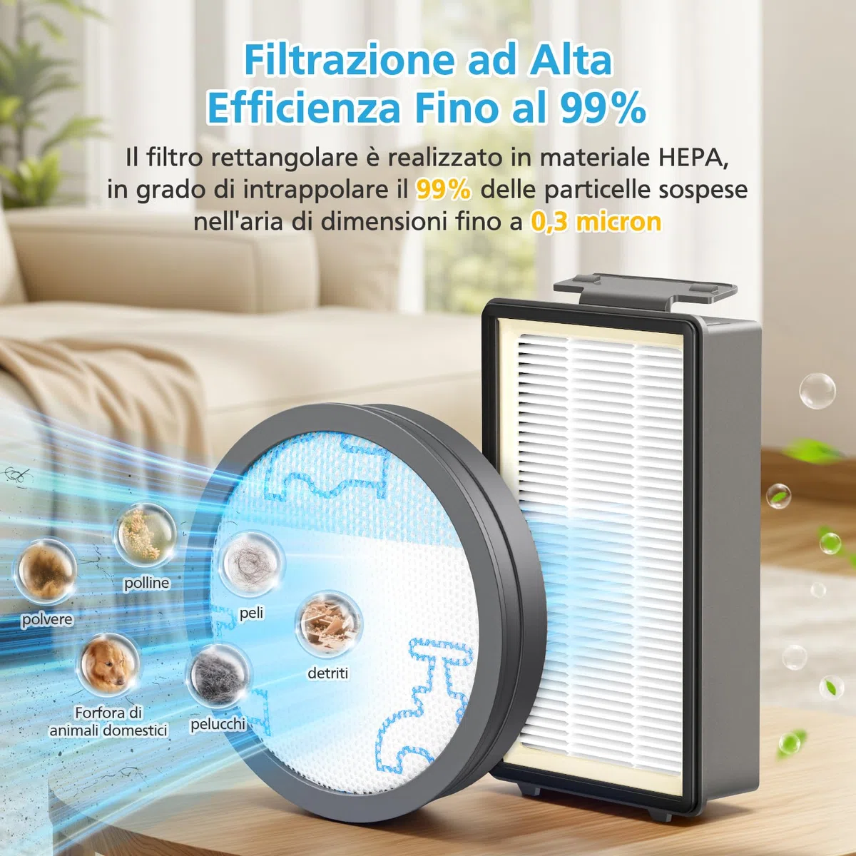 Funnytime Filtro HEPA per aspirapolvere ciclonico Rowenta Powerline Extreme RH8021WB RH8037WA RH8055WA RH8121WB RH8133WA RH8147WA RH8155WA RH8165WA, (Confronta ZR903601), 2 set