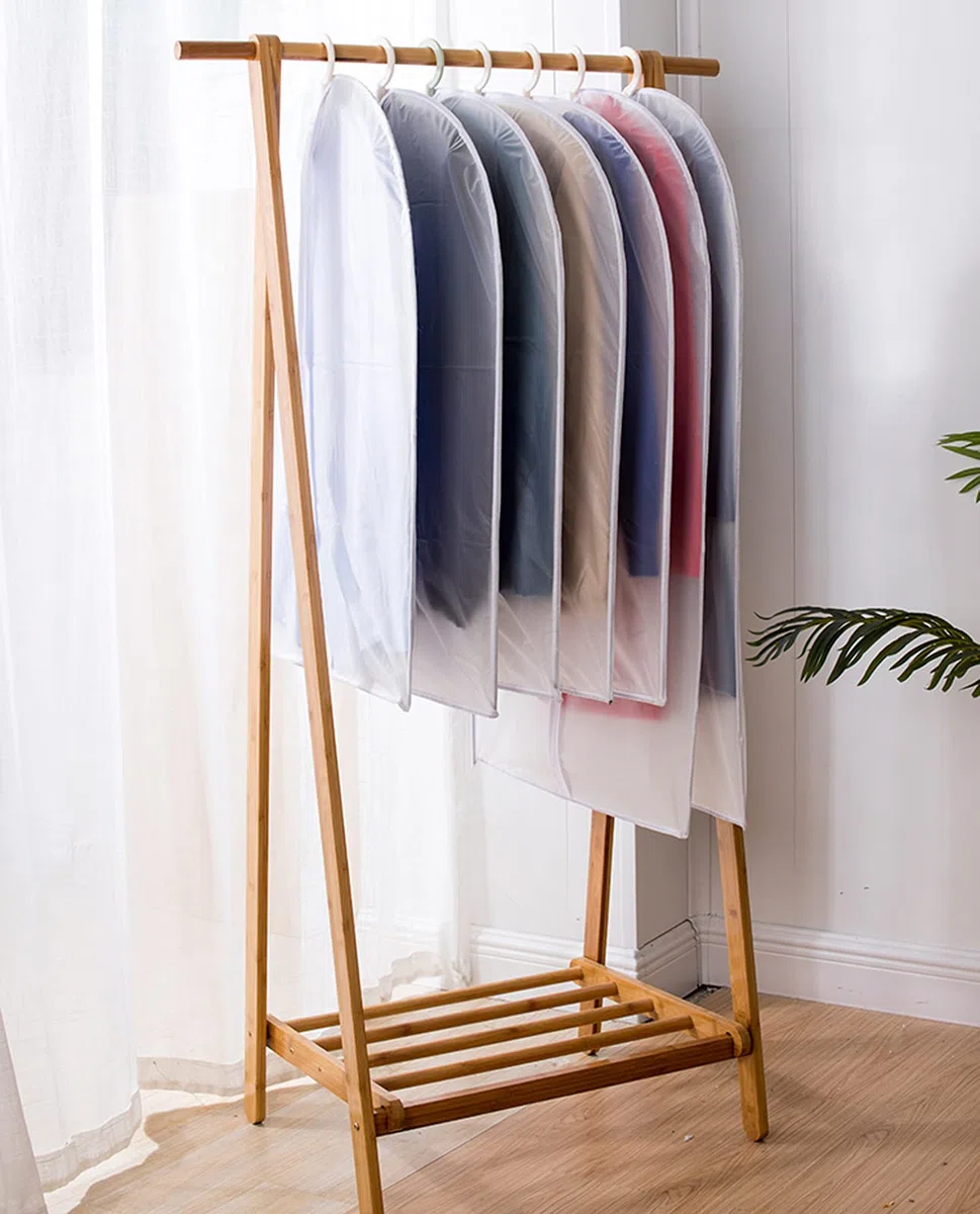 5 Pezzi Copriabiti Antipolvere Trasparenti, Abbigliamento Copre per Abiti Copertura Vestiti per Copertura Cappotto Giacca Abiti, Robusta Cerniera Completa (60cmX120cm)