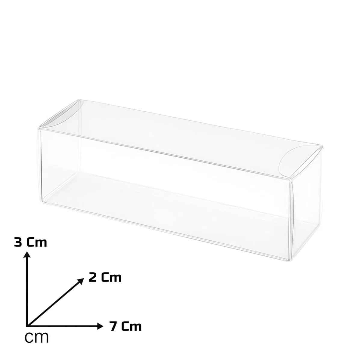 Aurora Store - 50 Scatoline rettangolari in PVC Trasparente 3x2x7 cm portaconfetti bomboniera Astuccio Matrimonio Battesimo Laurea plastica segnaposto