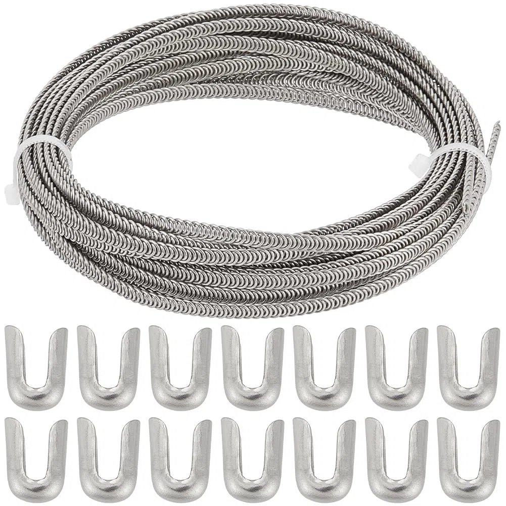 GORGECRAFT 5m*4mm Stecca per Corsetto A Spirale in Metallo con 20 Punte per Osso A Spirale in Acciaio Inossidabile Coperture per Filo A Spirale Soggiorni per Stecche Set Struttura e Forma