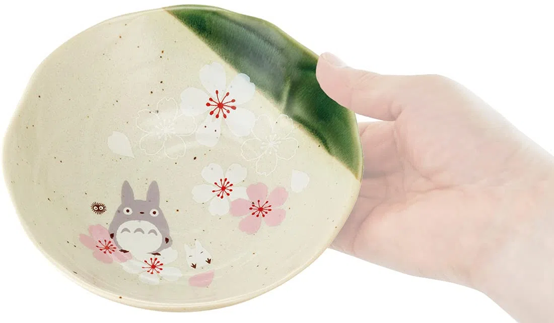 Studio Ghibli via Bluefin My Neighbor Totoro Traditional Japanese Dish Series – Piatto da insalata/ciotola [Sakura/Cherry Blossom] – Merchandise ufficiale Studio Ghibli (modello: CHMD2-A)