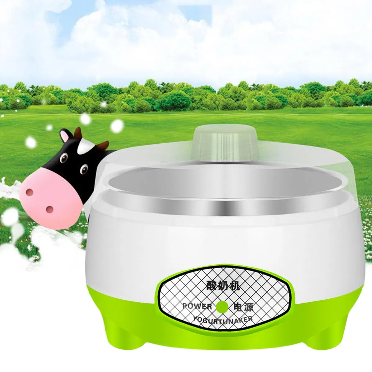 Yogurtiera con Controllo Temperatura - Yogurtiera Con Regolazione Temperatura,Elettrica Multifunzione 1.2L Silenziosa per Cucina con Fermenti Latte