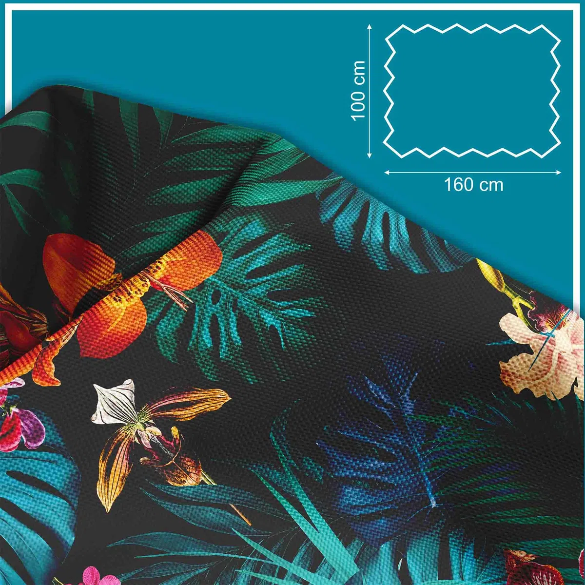 DreamRoots Tessuto Impermeabile al metro 160 cm Larghezza, 220 g/m² 600D, Stoffa per Cuscini Esterni - Dark Botanic Red 1M
