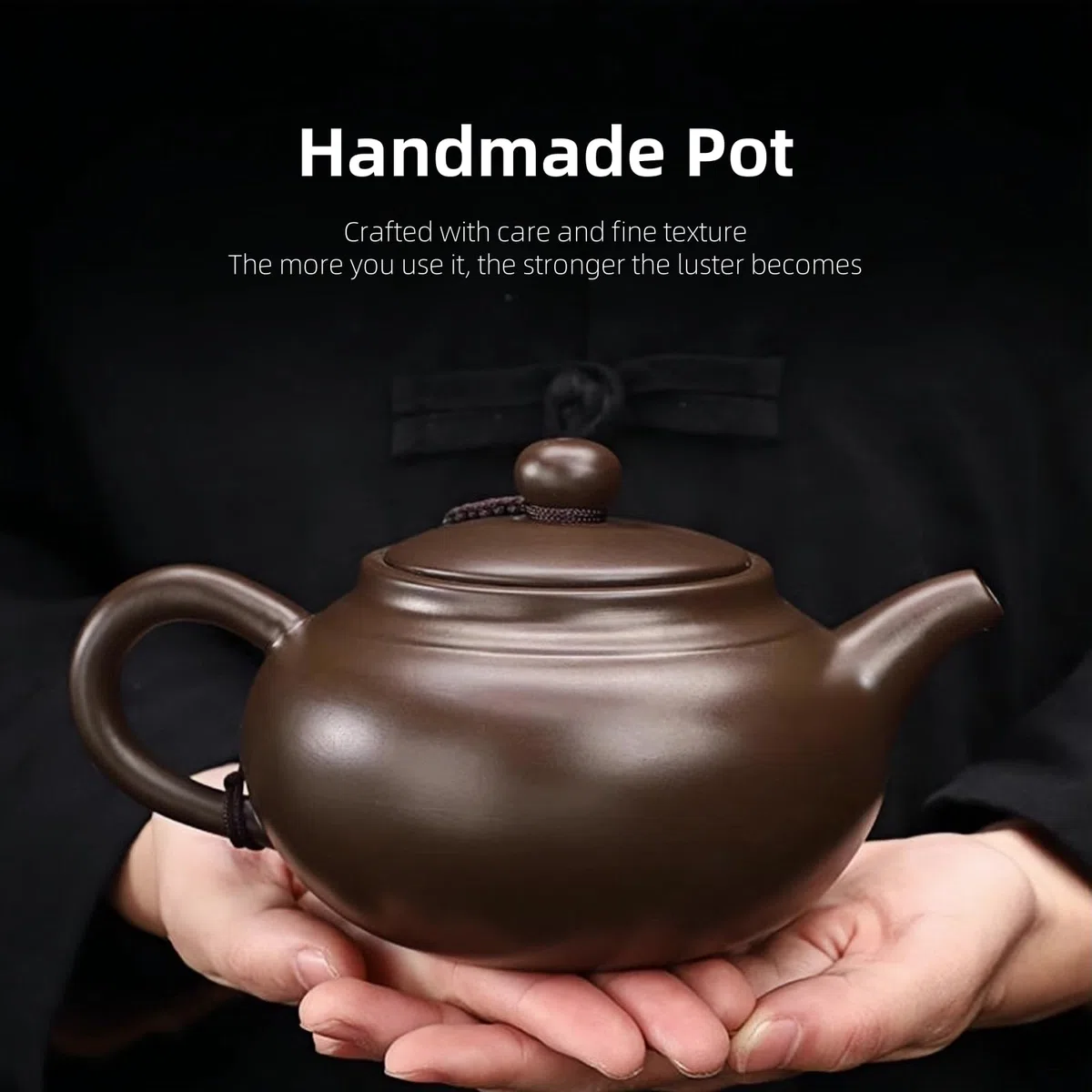 Cinese Teiera in Argilla Viola, Yixing Zisha Teiere con Scatola, Tradizionale Kung Fu Pentola da Tè in Terracotta Fatta a Mano, 400 ML, Zini