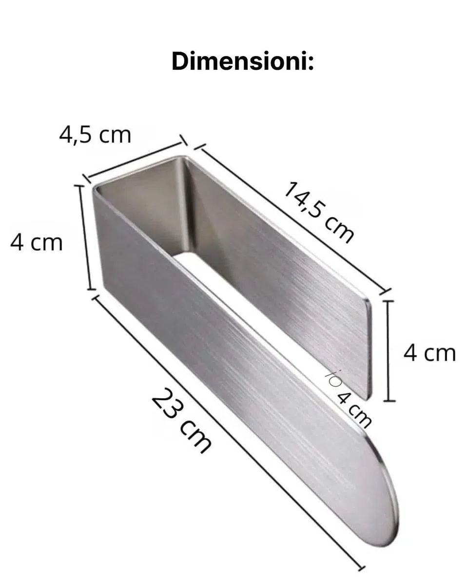 Porta Asciugamani Bagno - Acciaio Inossidabile - Adesivo Forte 3M - Nessuna Perforazione - Facile da Installare - Supporta Fino a 5 kg - Lunghezza 23 cm