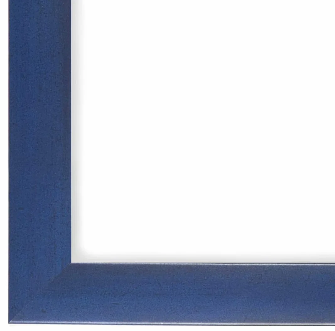 FRAMO35 25x35 Cornice (Blu Scuro) in MDF Fatta a Mano con lastra di Vetro Artificiale antiriflesso a Prova di Rottura e Robusta Parete Posteriore in MDF, Larghezza Cornice: 35 mm