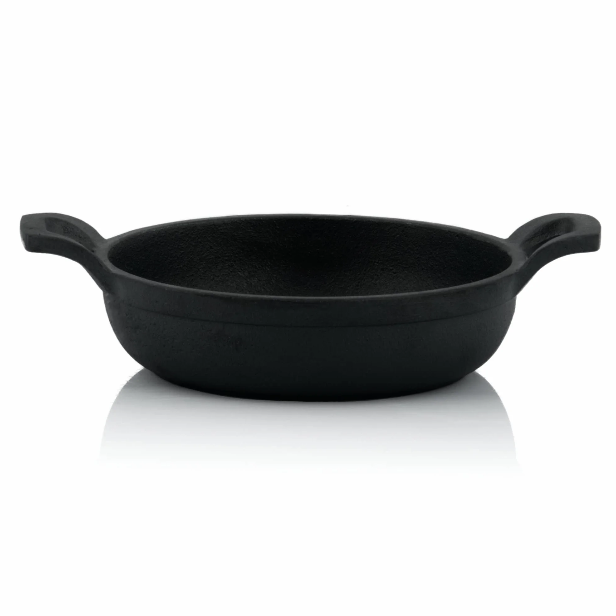 BBQ-Toro Set di 6 padelle per barbecue in ghisa, diametro 13 cm, pre-cotte e pre-bruciate