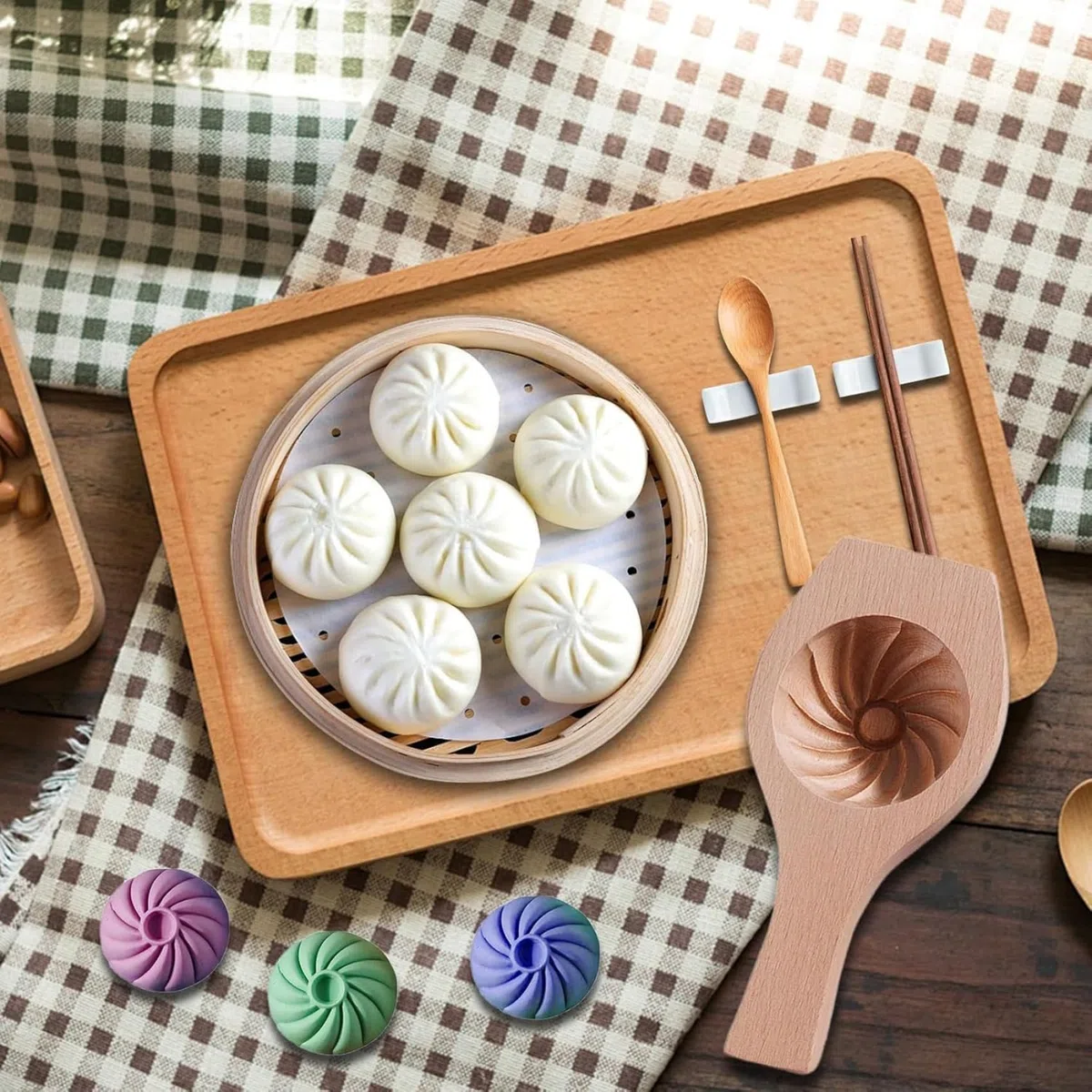 Stampo per panini al vapore fai da te, multifunzione Baozi Maker, pratico stampo per torte pressato a mano in stile cinese per la cottura di Capodanno